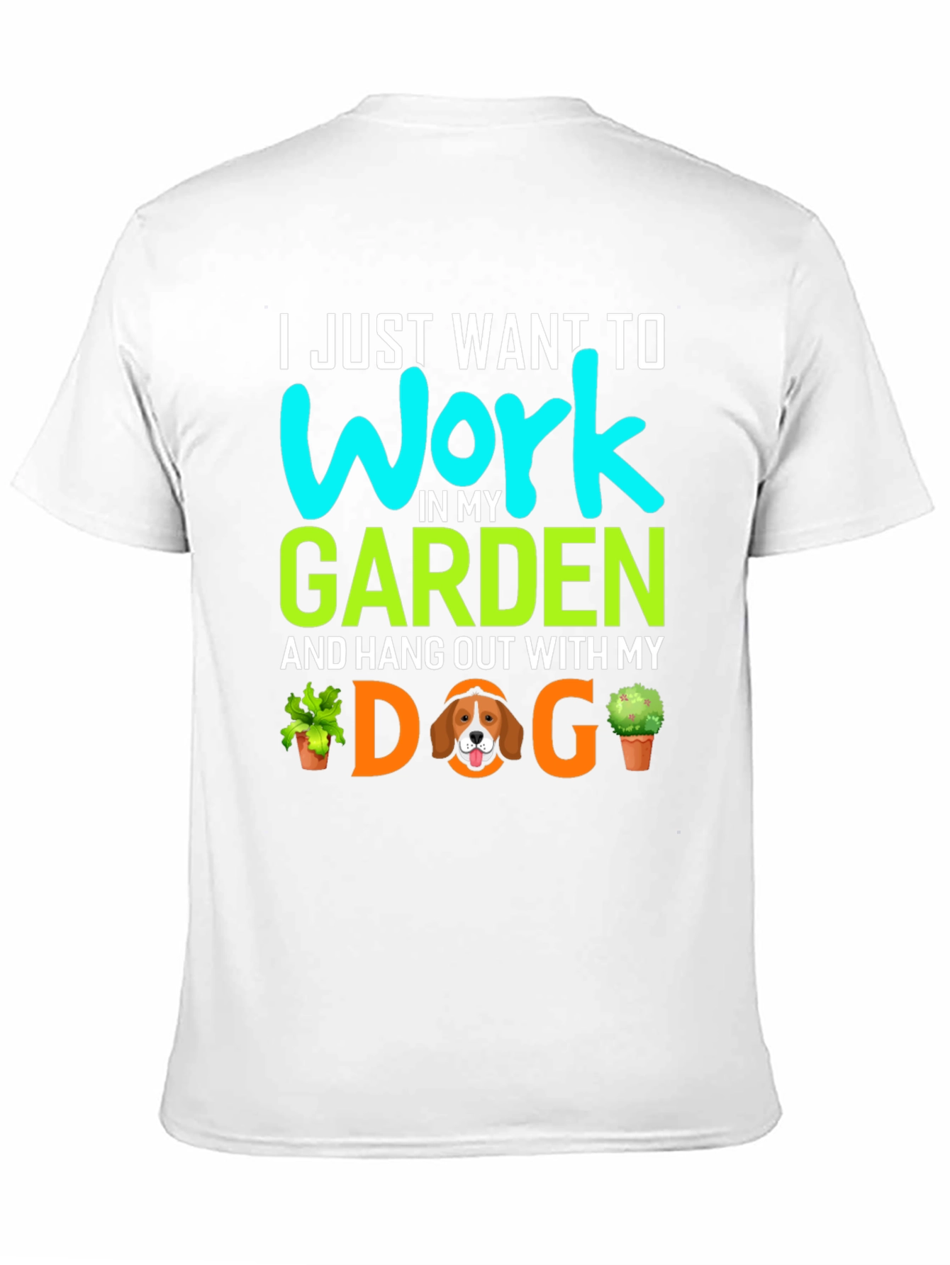 Black Gardening Dog T-Shirt - Work In My Garden view 11