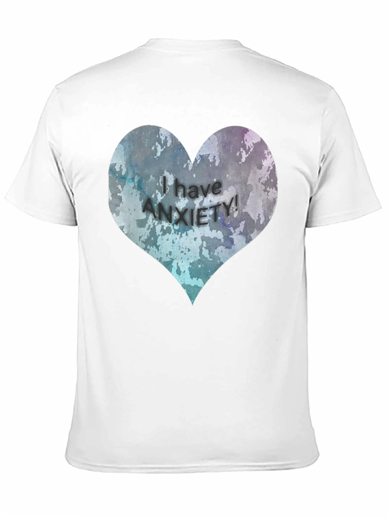 Black Anxiety Awareness Heart T-Shirt view 11