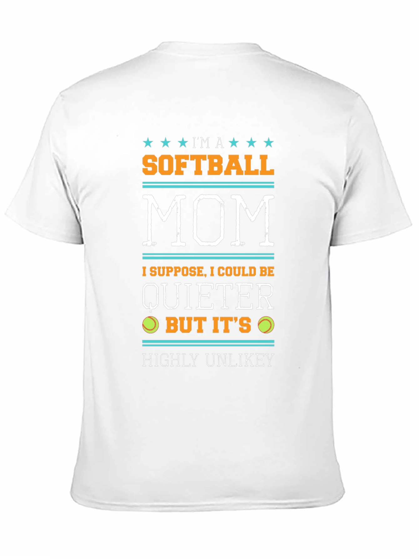 Black Softball Mom Graphic Tee - I'ma Quiet(er) but It's Highly Unlikely view 11