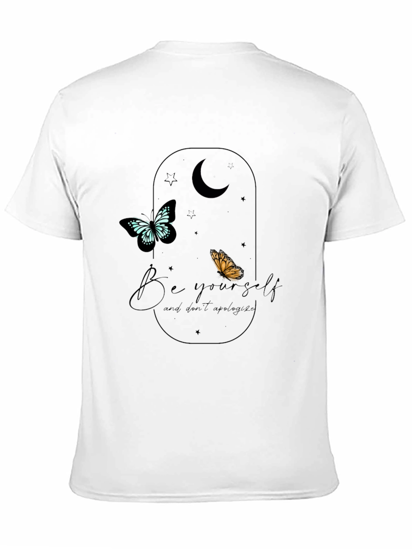 Black Be Yourself Butterfly Graphic Tee - Black view 11
