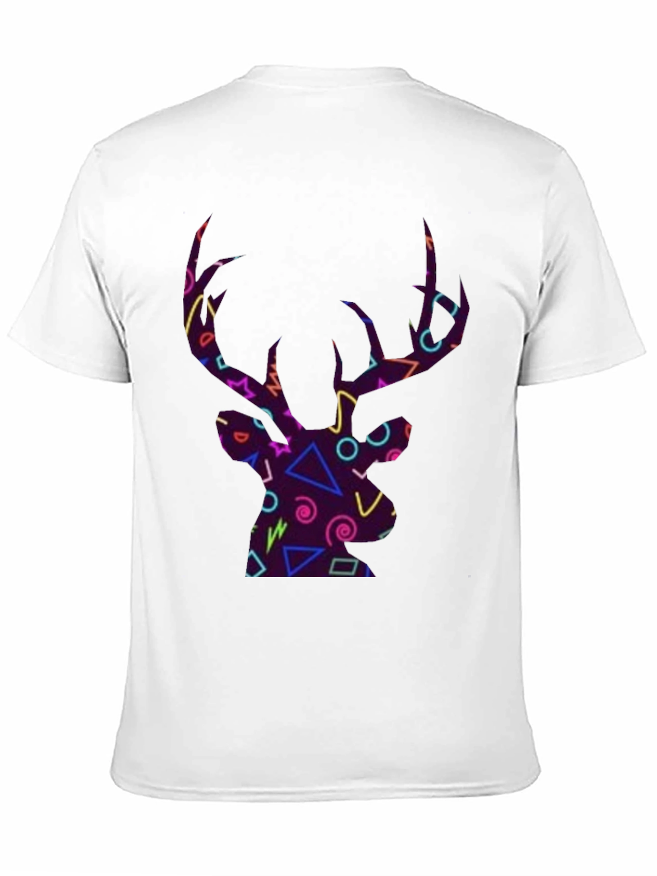 Black Retro Deer Head Graphic T-Shirt view 11