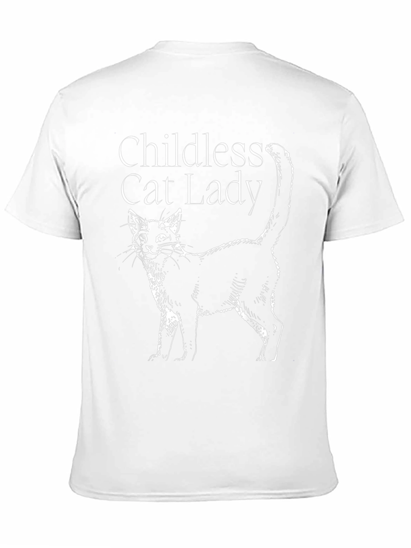 Black Childless Cat Lady Black T-Shirt view 11