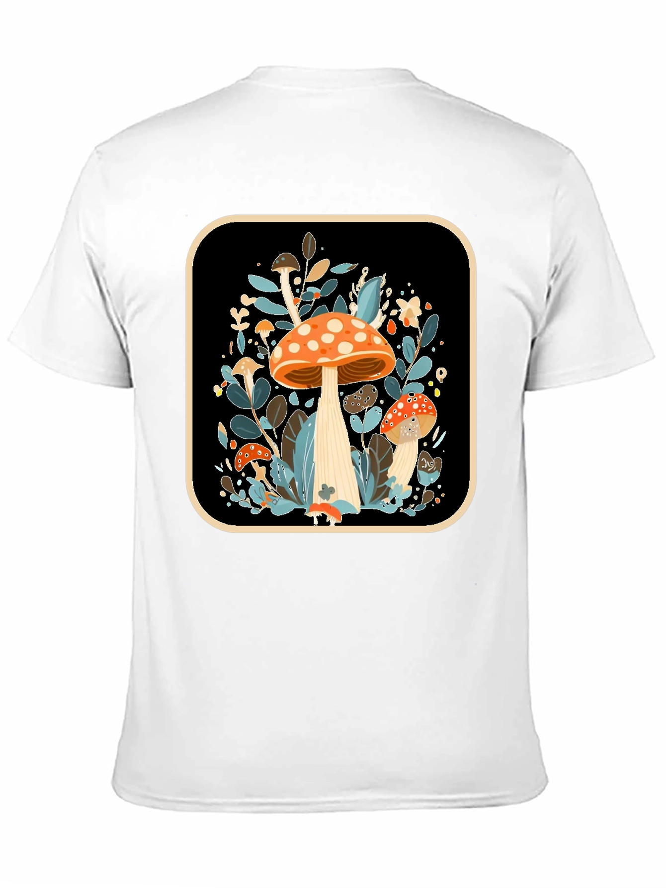 Black Mushroom Graphic Tee - Nature Inspired Style view 11