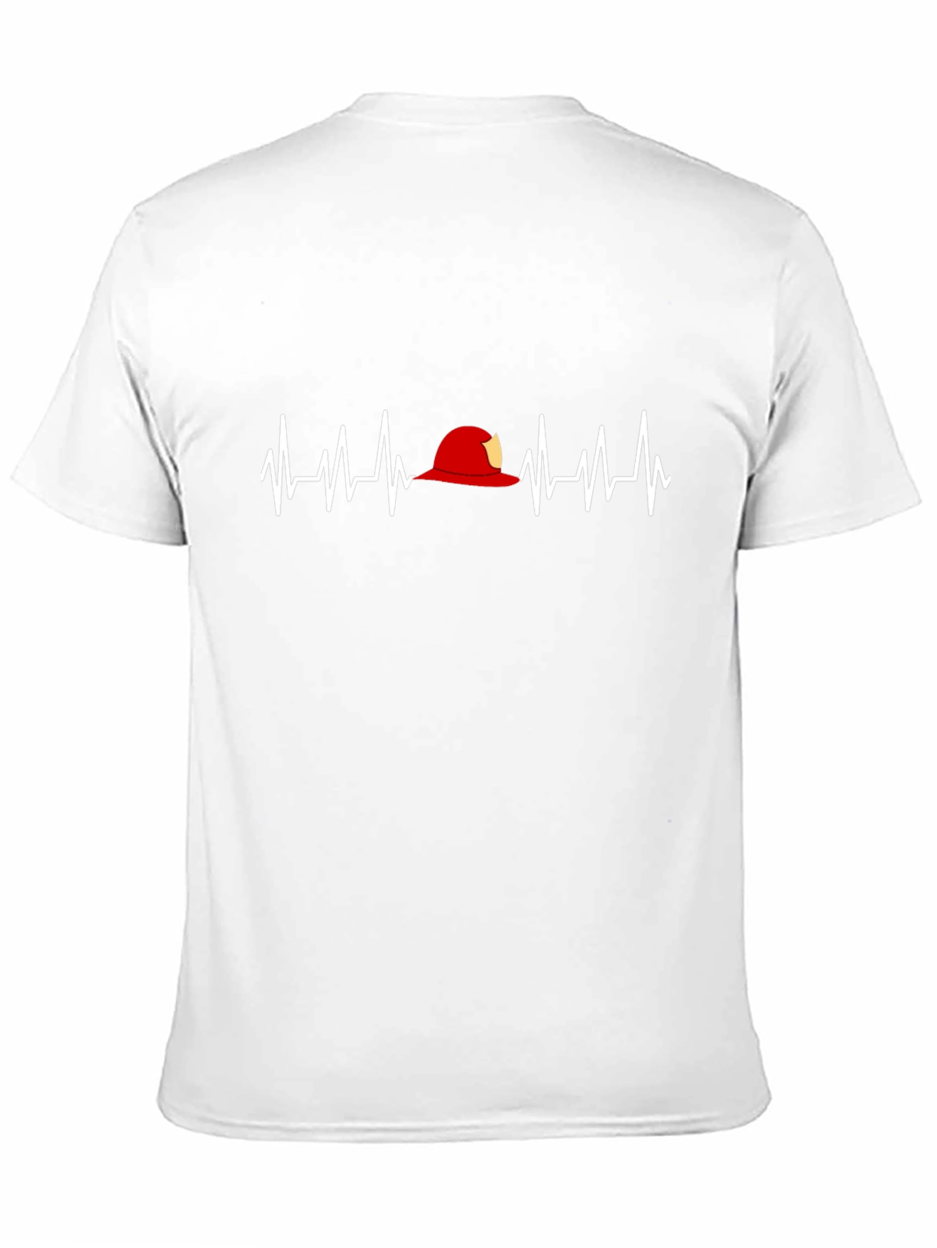 Black Firefighter Heartbeat T-Shirt - Black view 11