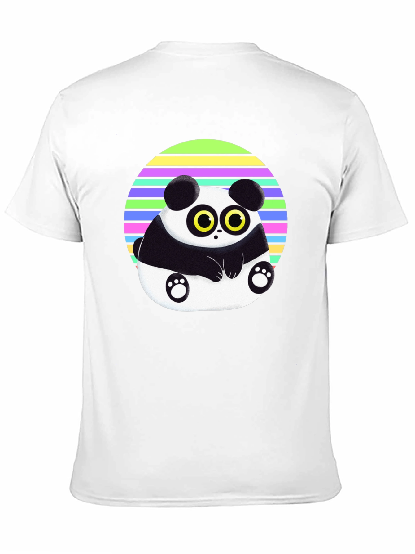 Black Retro Panda T-Shirt - Cute Cartoon Animal Graphic Tee view 11