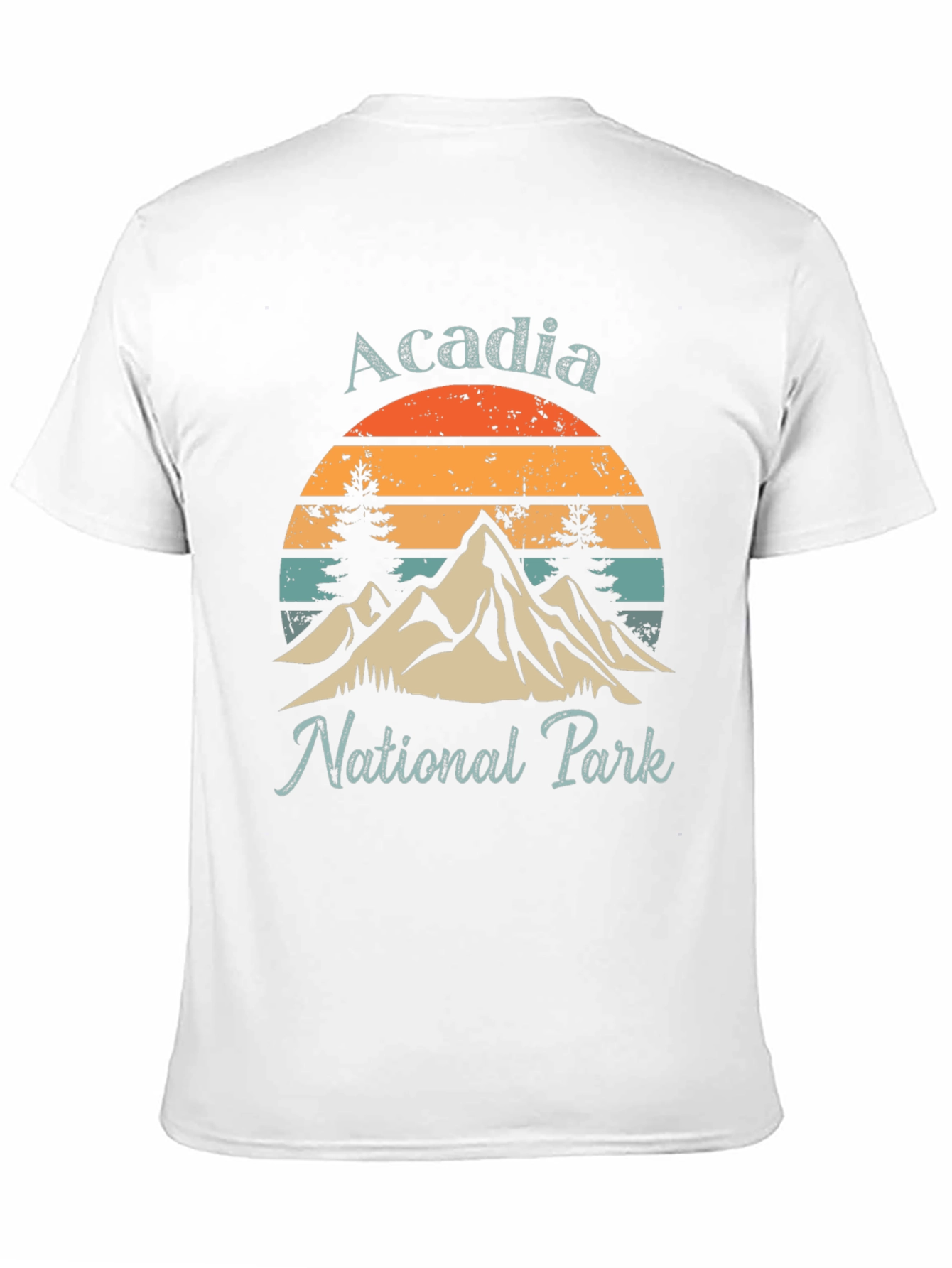 Black Acadia National Park Graphic Tee - Retro Mountain Design view 11