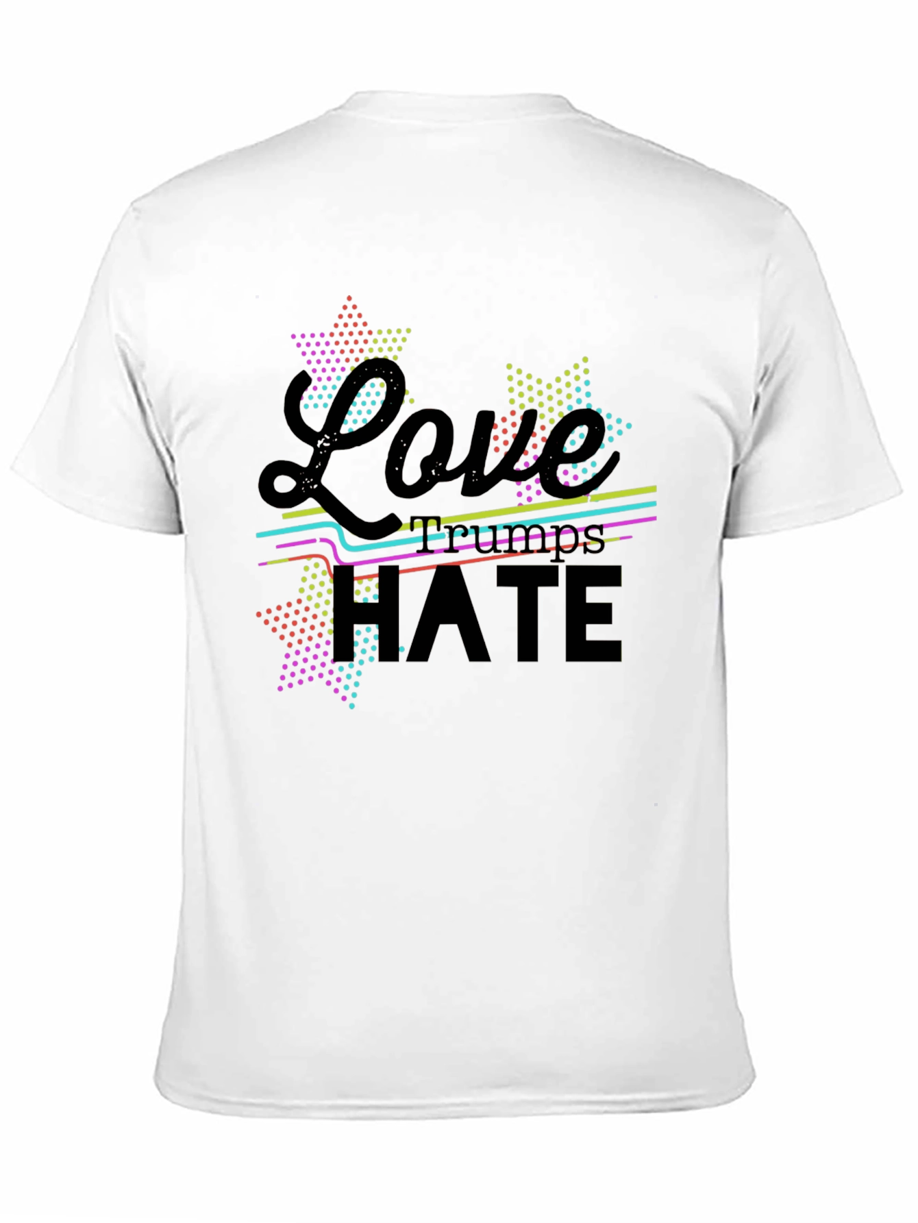 Black Love Wins Over Hate Black Graphic Tee view 11