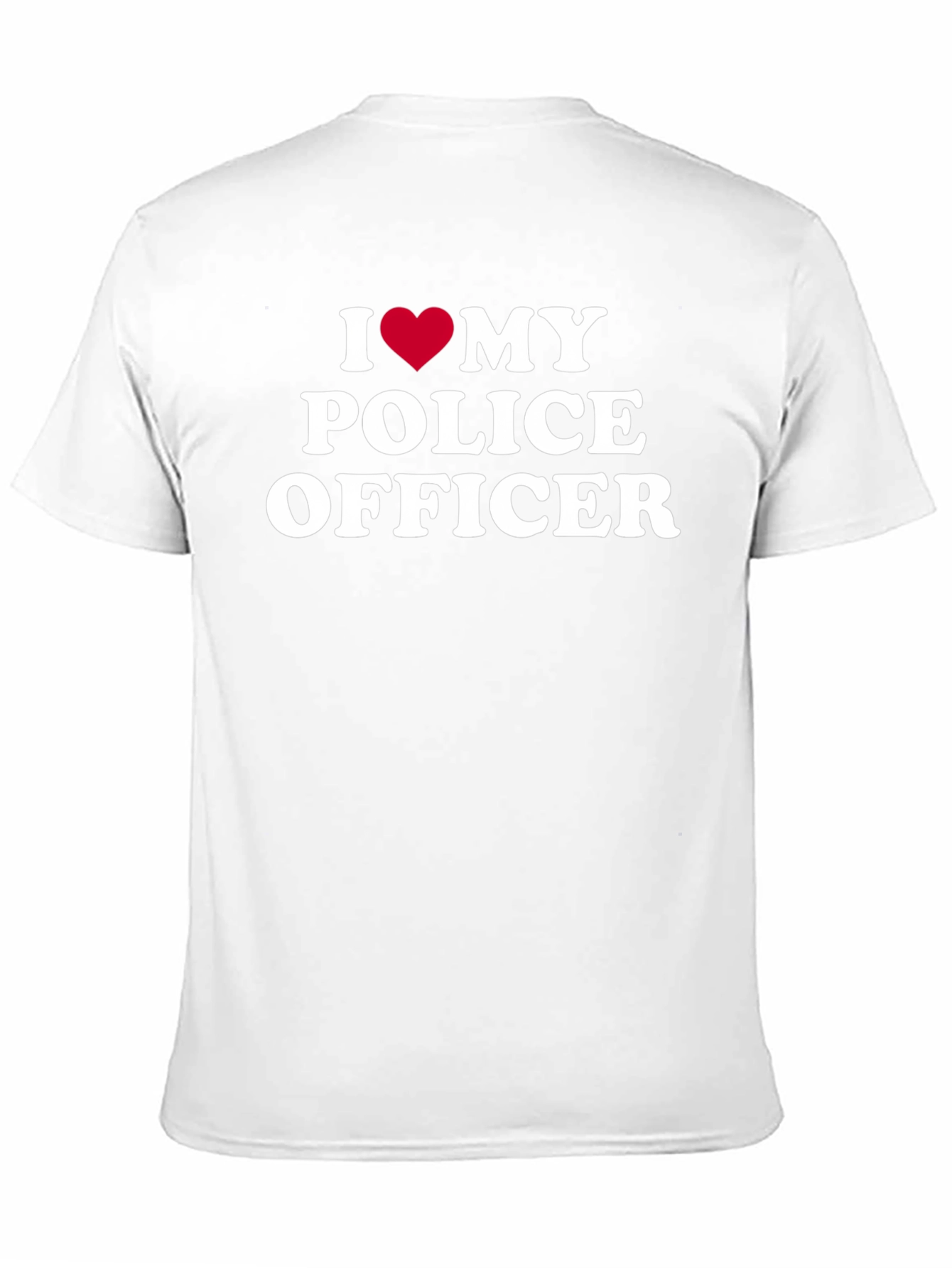 Black I Heart My Police Officer T-Shirt - Show Your Support view 11