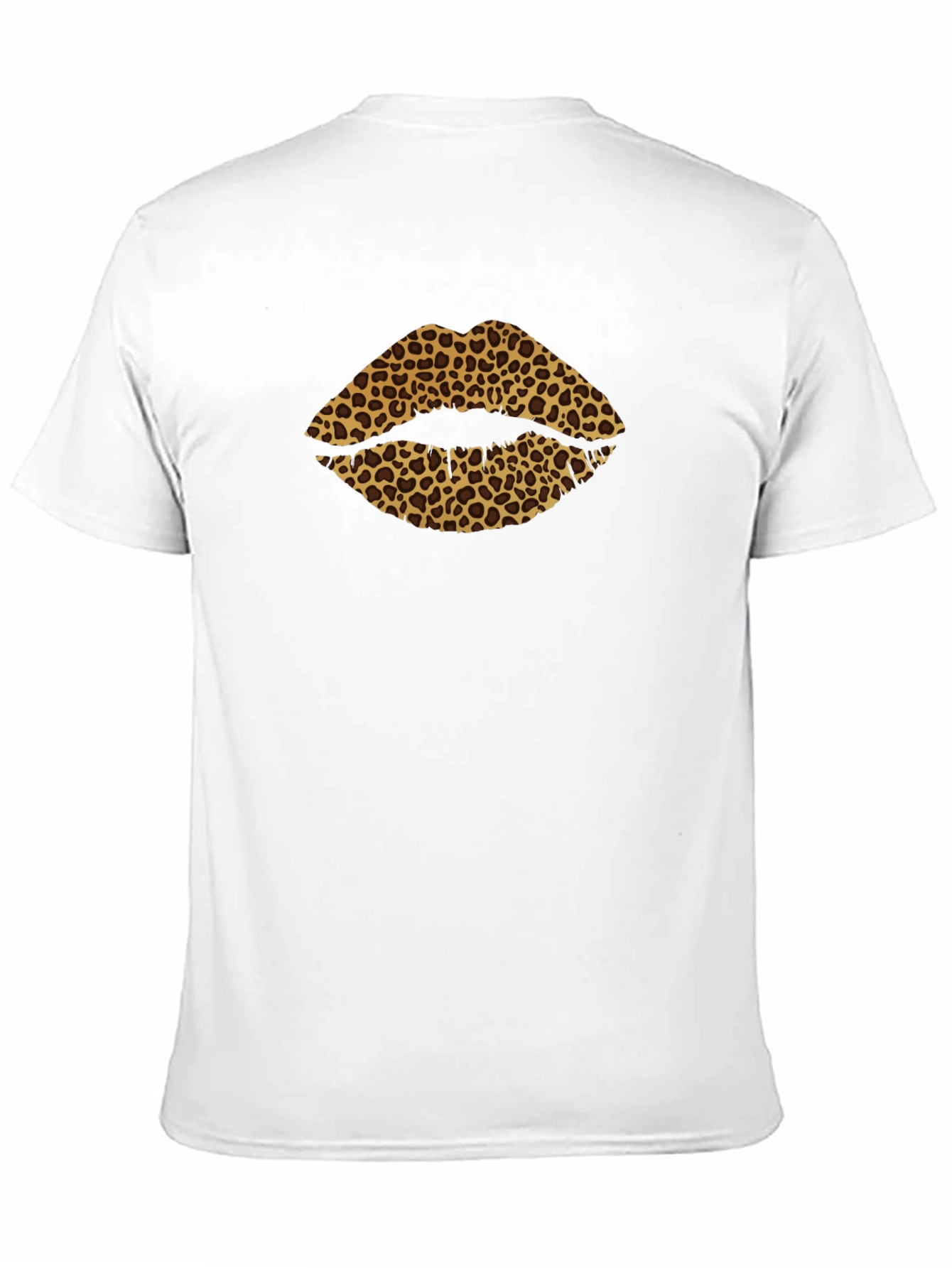 Black Leopard Print Lips Graphic Tee - Stylish Men's T-Shirt view 11