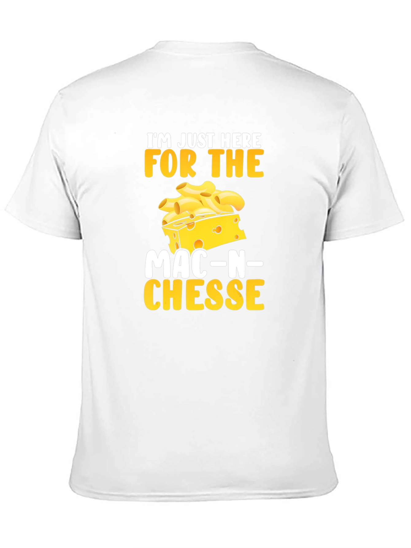 Black Mac-N-Cheese Lover T-Shirt: Just Here For the Food! view 11