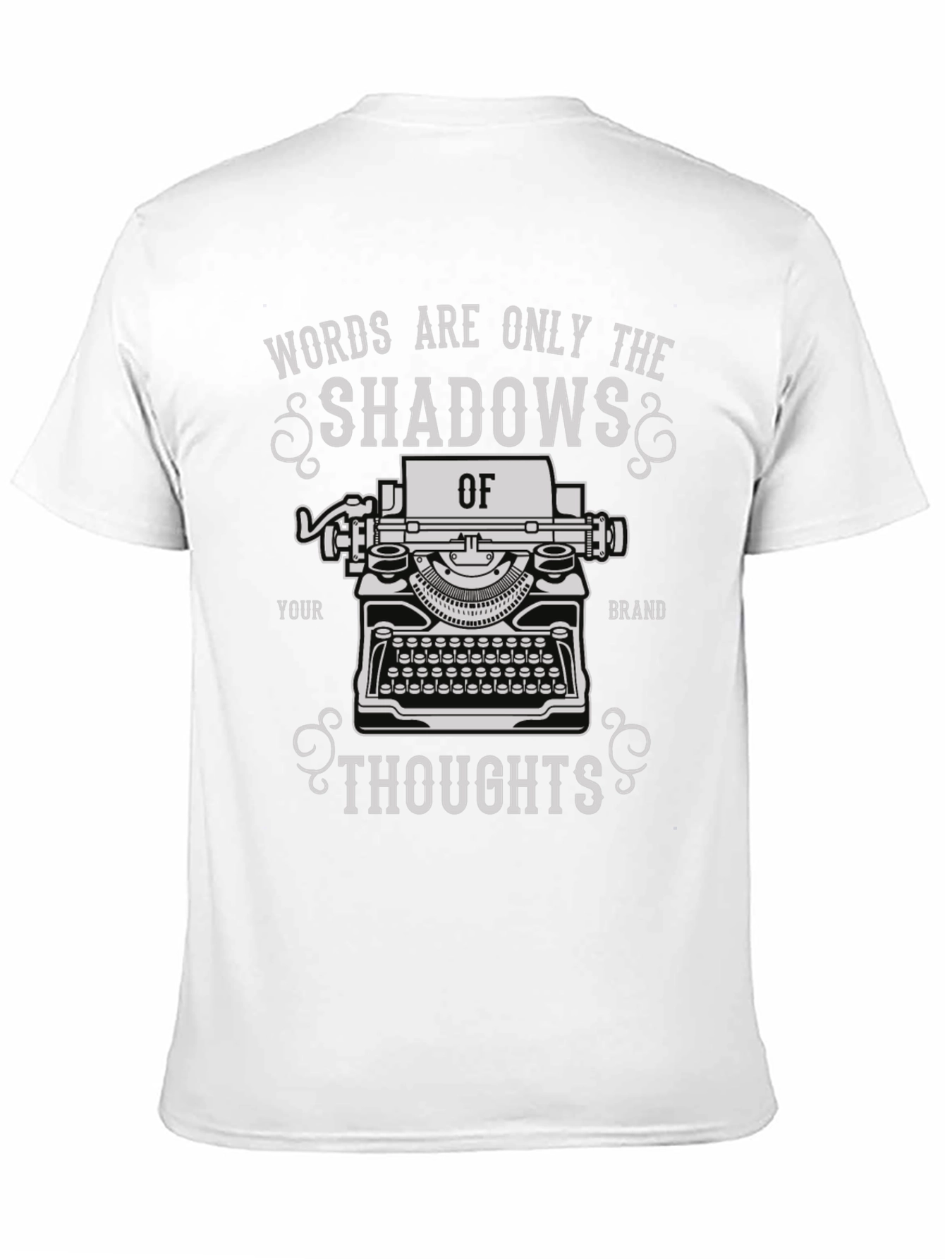 Black Shadows of Thoughts Typewriter T-Shirt view 11