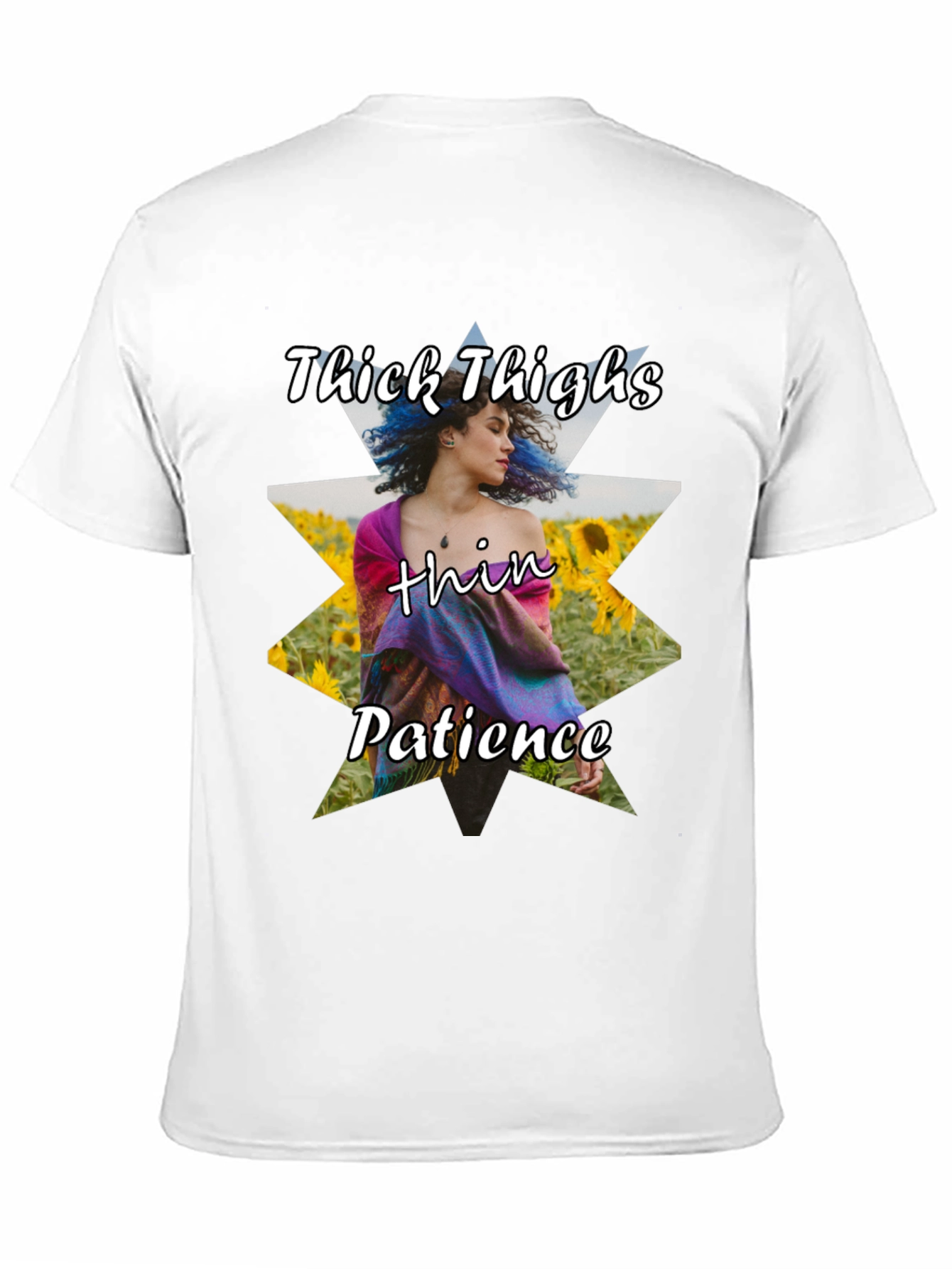 Black Thick Thighs Thin Patience Graphic T-Shirt view 11