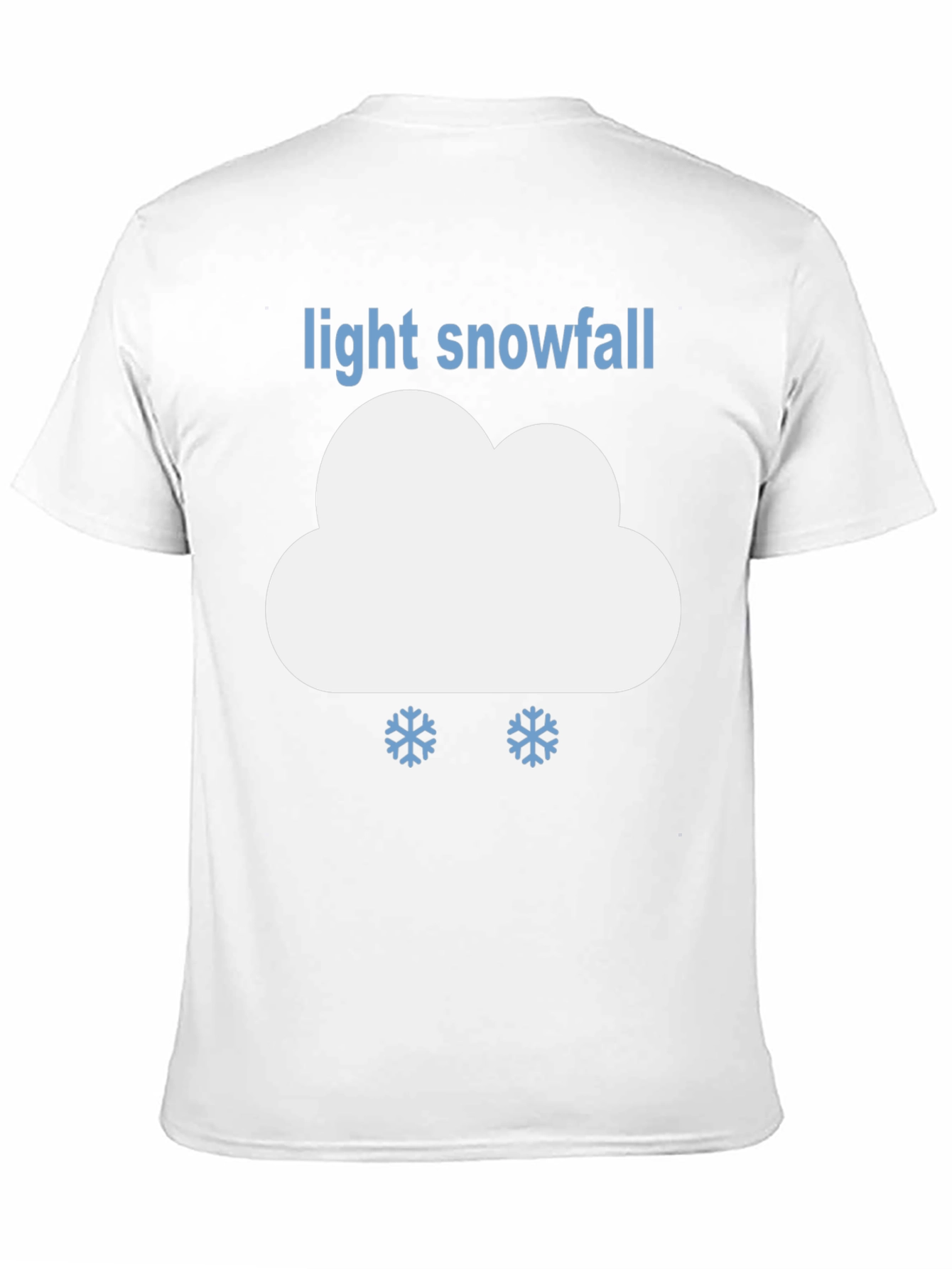 Black Light Snowfall Graphic Tee - Weather Humor T-Shirt view 11