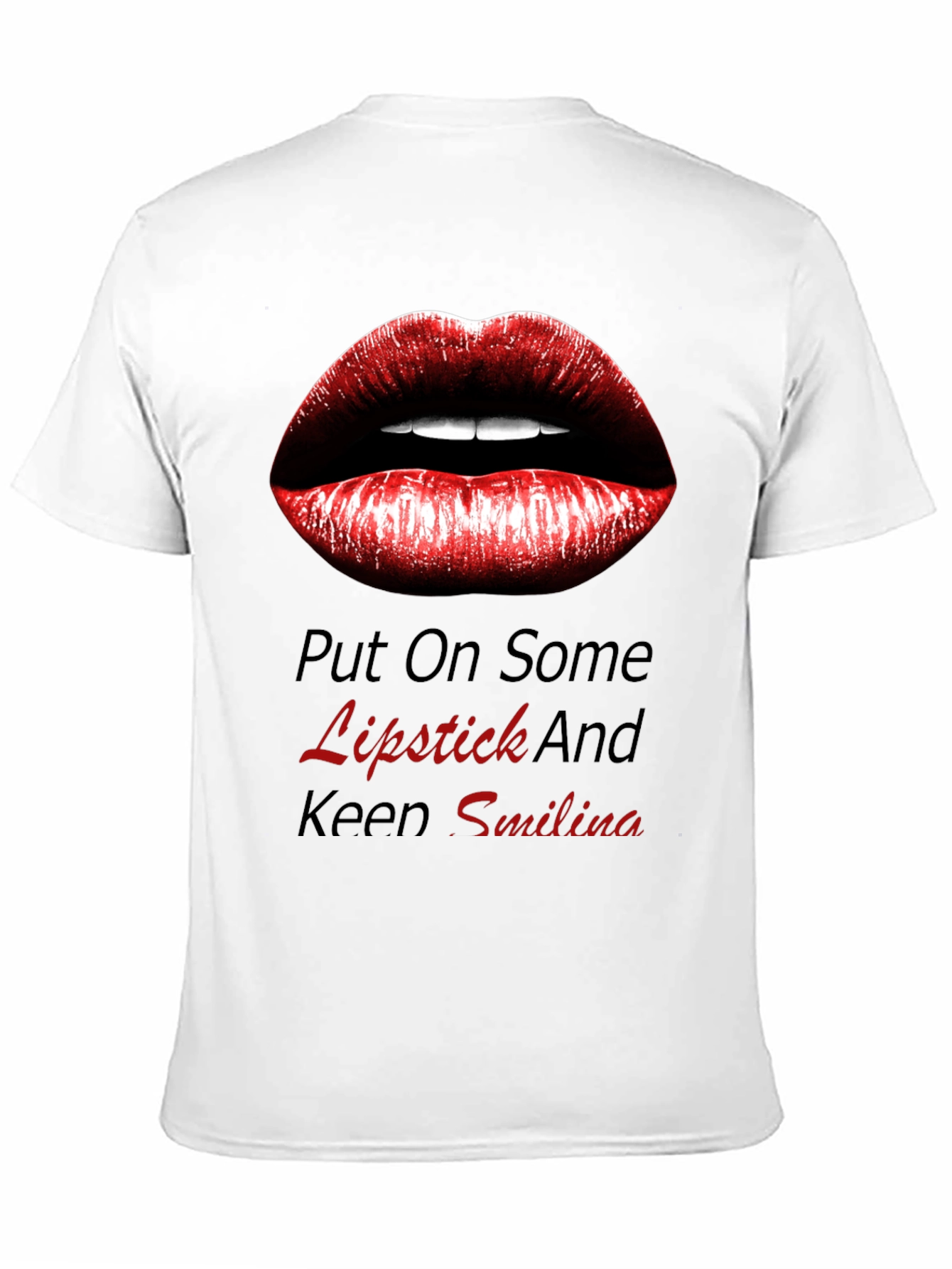 Black Lipstick Kiss Graphic Tee - Trendy Black Shirt view 11