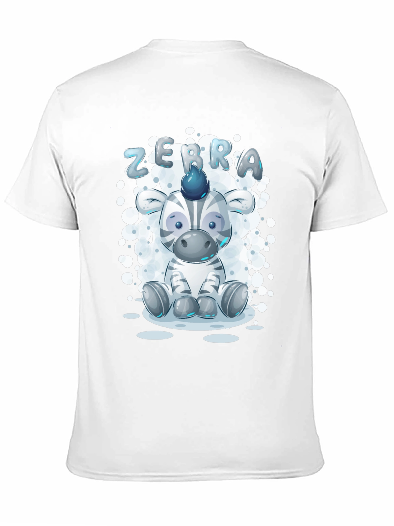 Black Cute Cartoon Zebra T-Shirt - Stylish Graphic Tee view 11