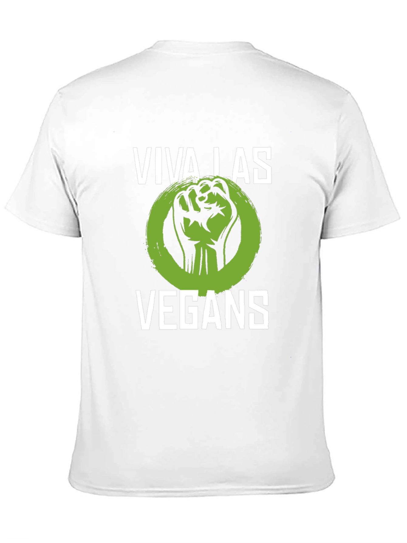 Black Viva Las Vegans Black T-Shirt - Vegan Activism Apparel view 11