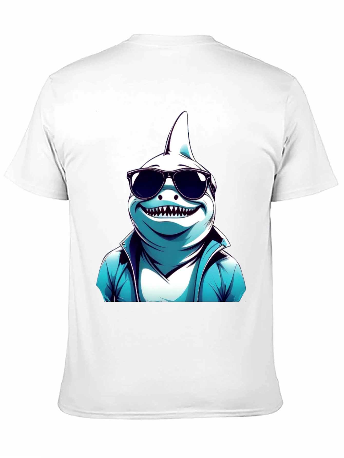 Cool Shark Graphic Tee - Black Cotton T-Shirt - 11
