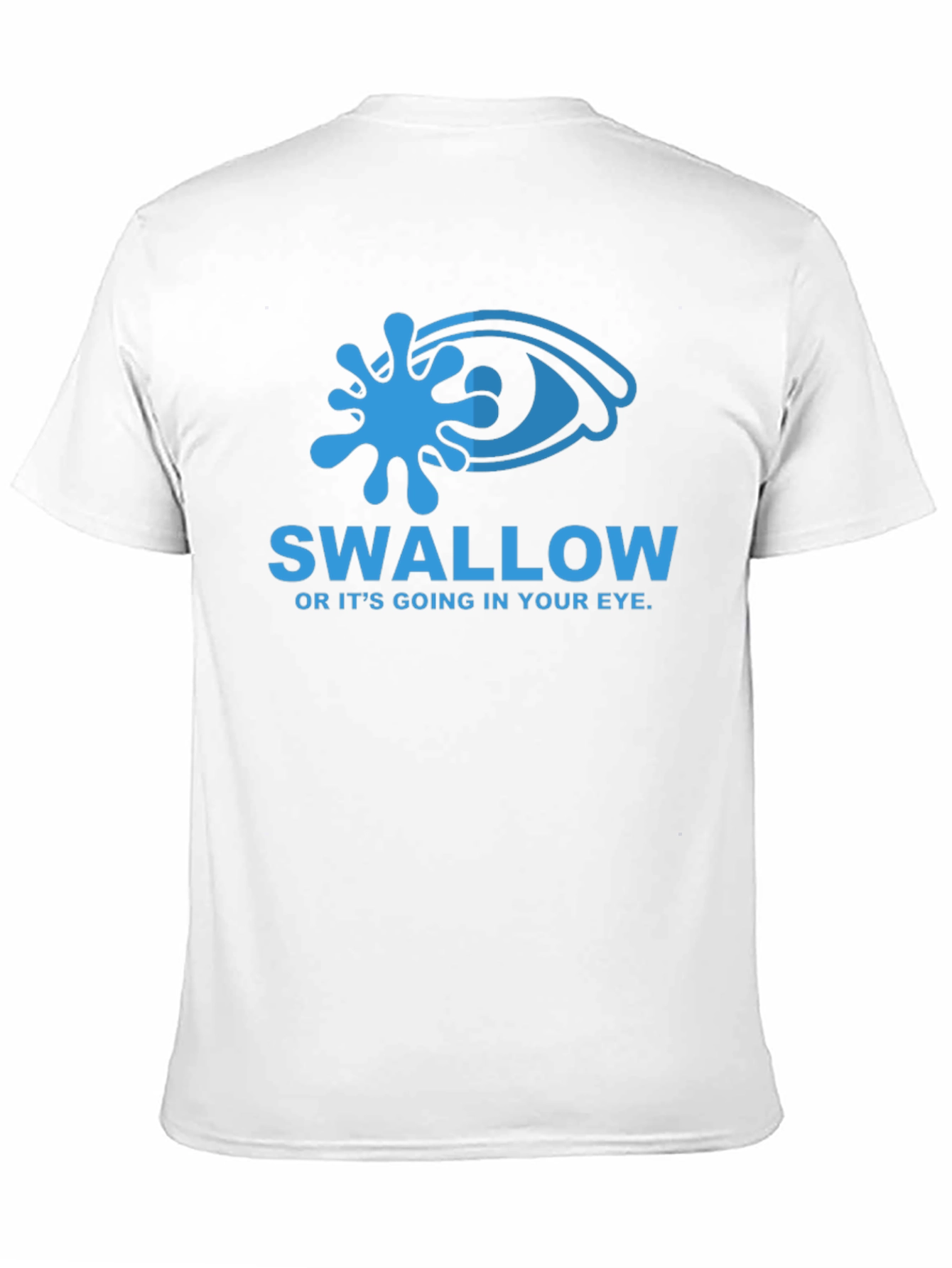 Black Swallow T-Shirt: Humorous Eye Graphic Tee view 11