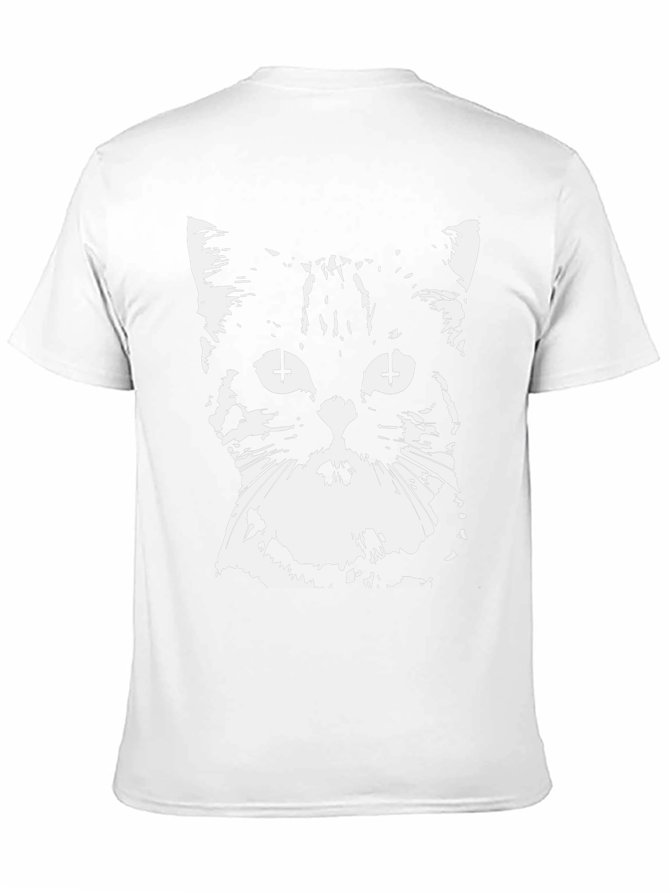 Black Inverted Cross Cat Graphic T-Shirt view 11