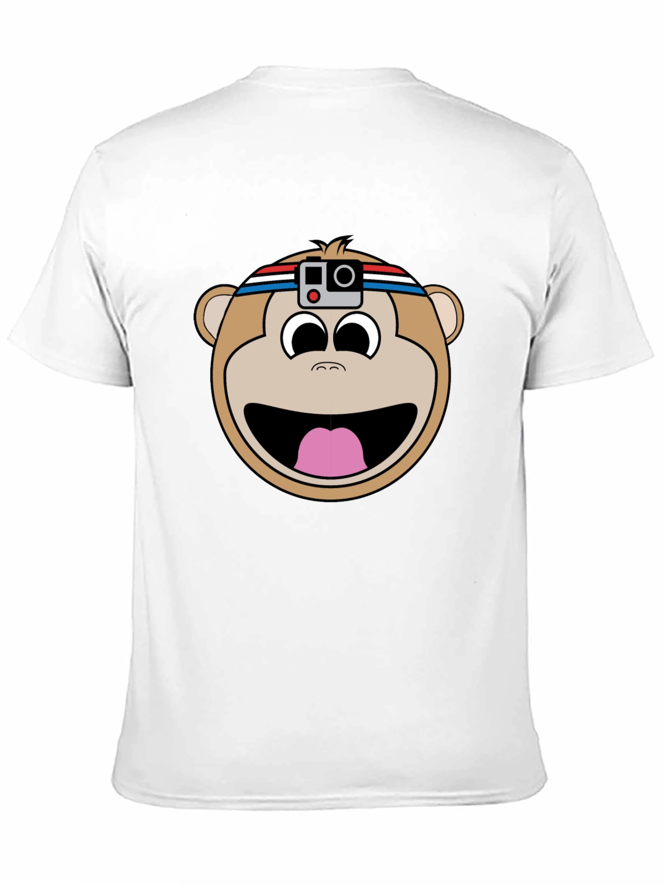 Black Funny Monkey with Camera T-Shirt view 11