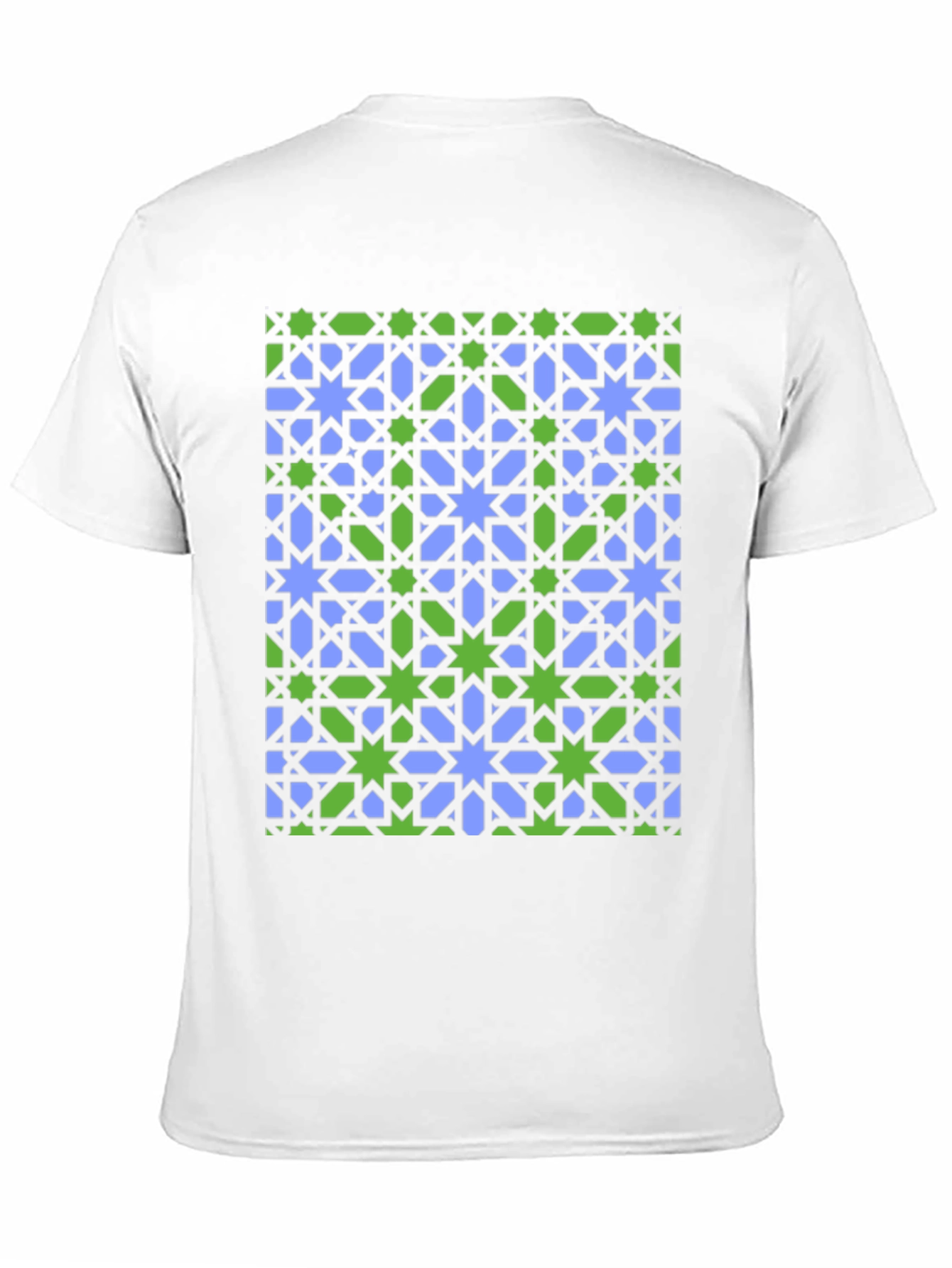 Black Geometric Star Pattern T-Shirt view 11