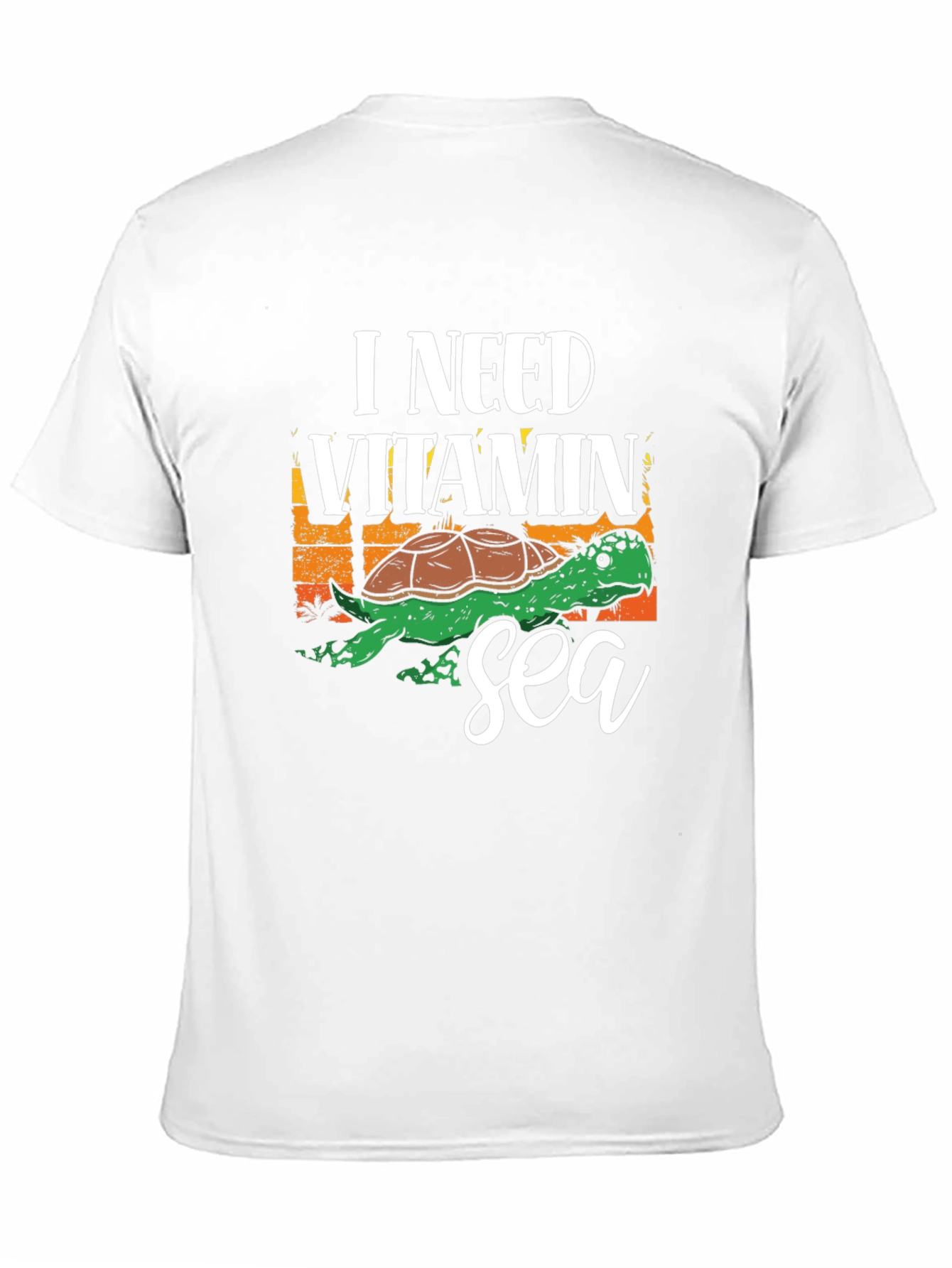 Black I Need Vitamin Sea Turtle Graphic T-Shirt view 11