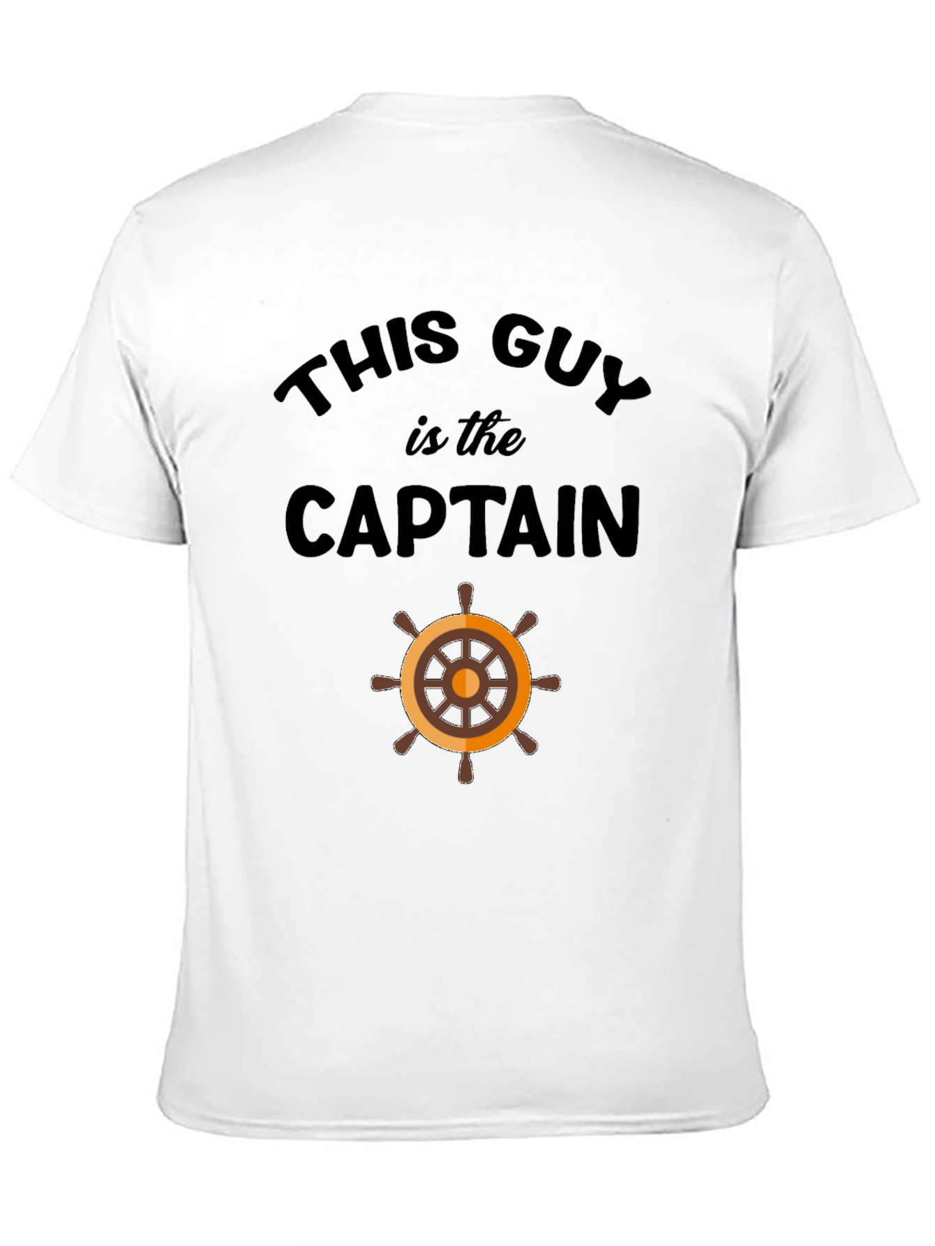 Black This Guy is the Captain T-Shirt view 11