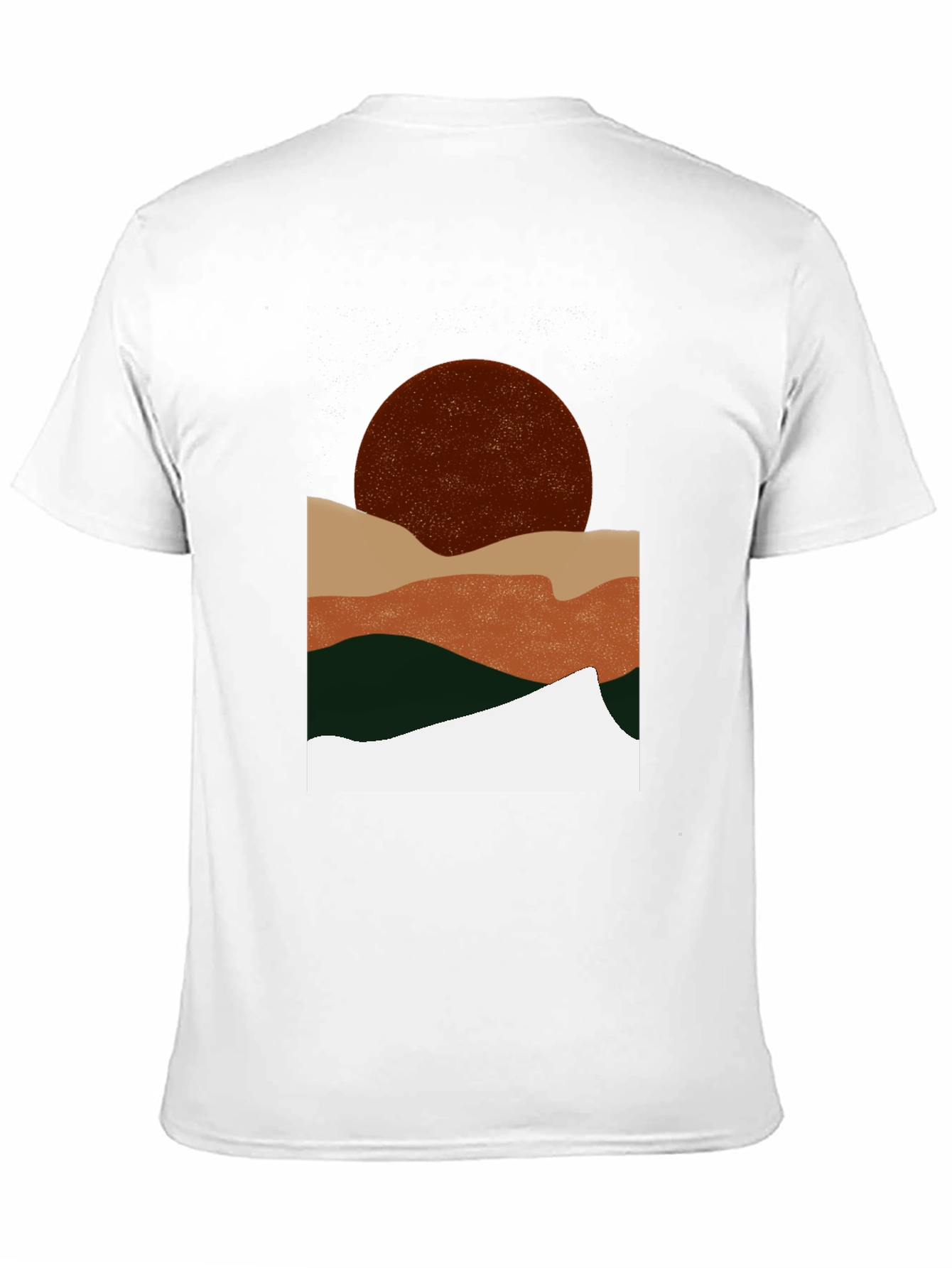 Black Abstract Landscape Graphic T-Shirt view 11