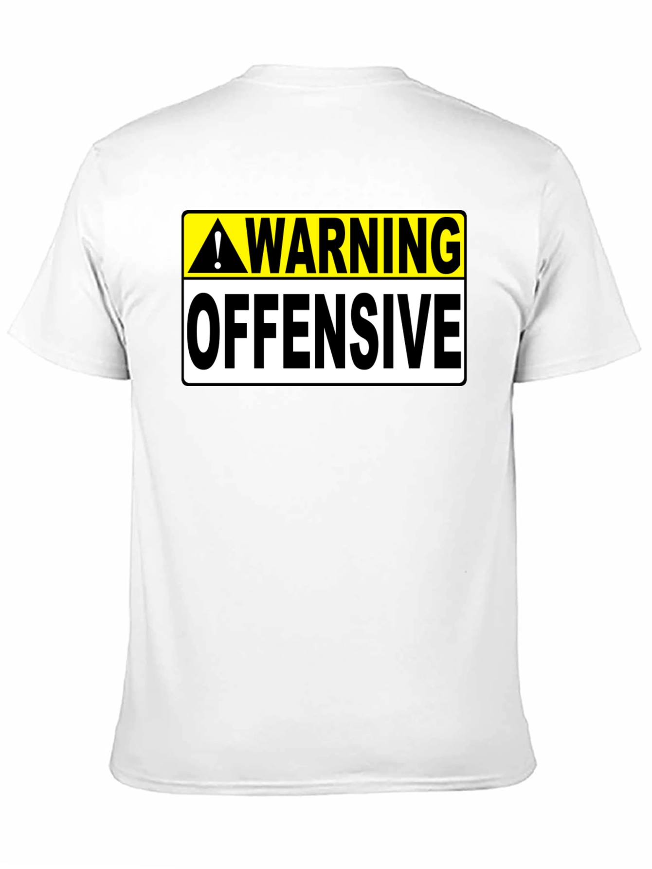 Black Warning Offensive Graphic T-Shirt view 11