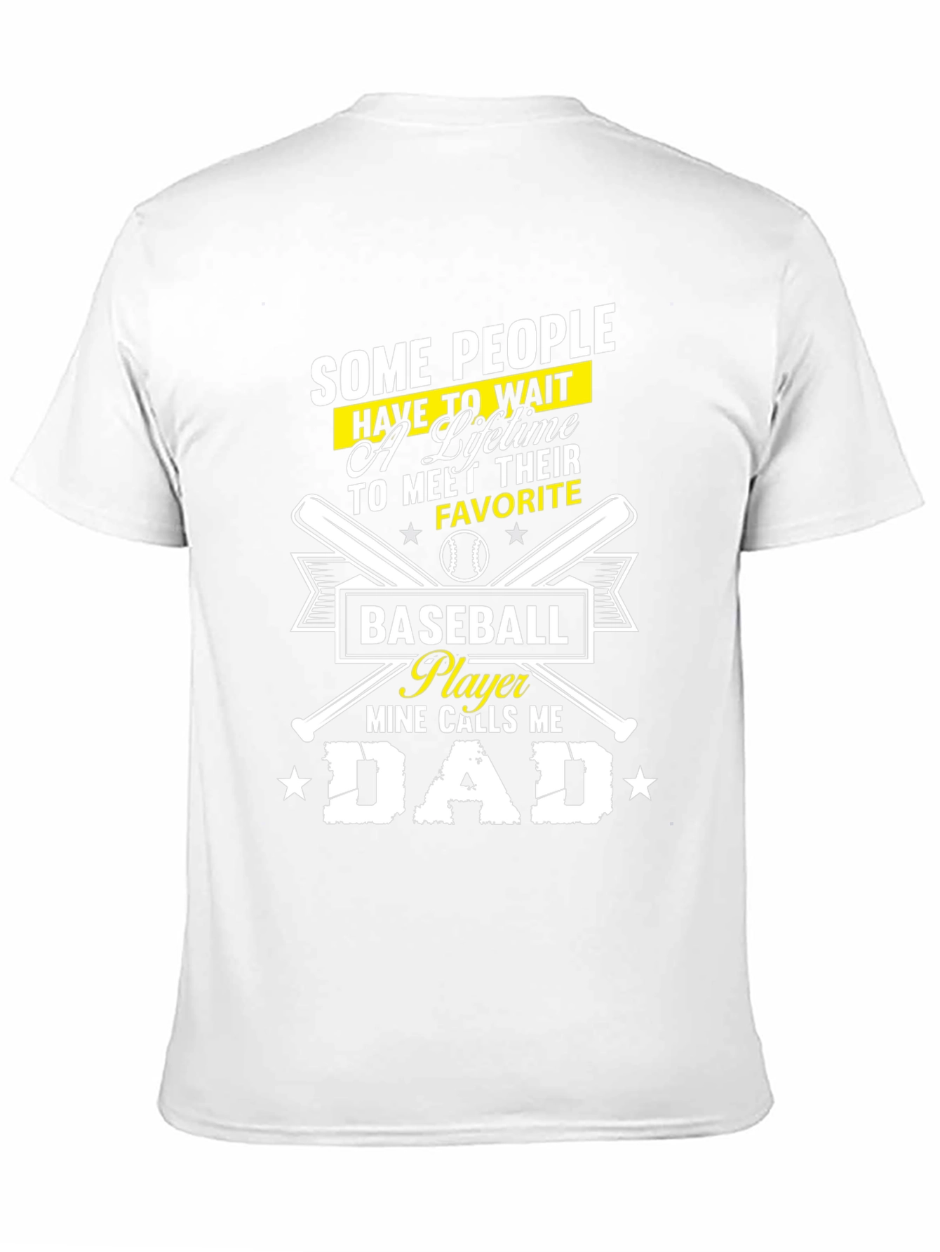 Black Baseball Dad T-Shirt: Some People Wait a Lifetime view 11