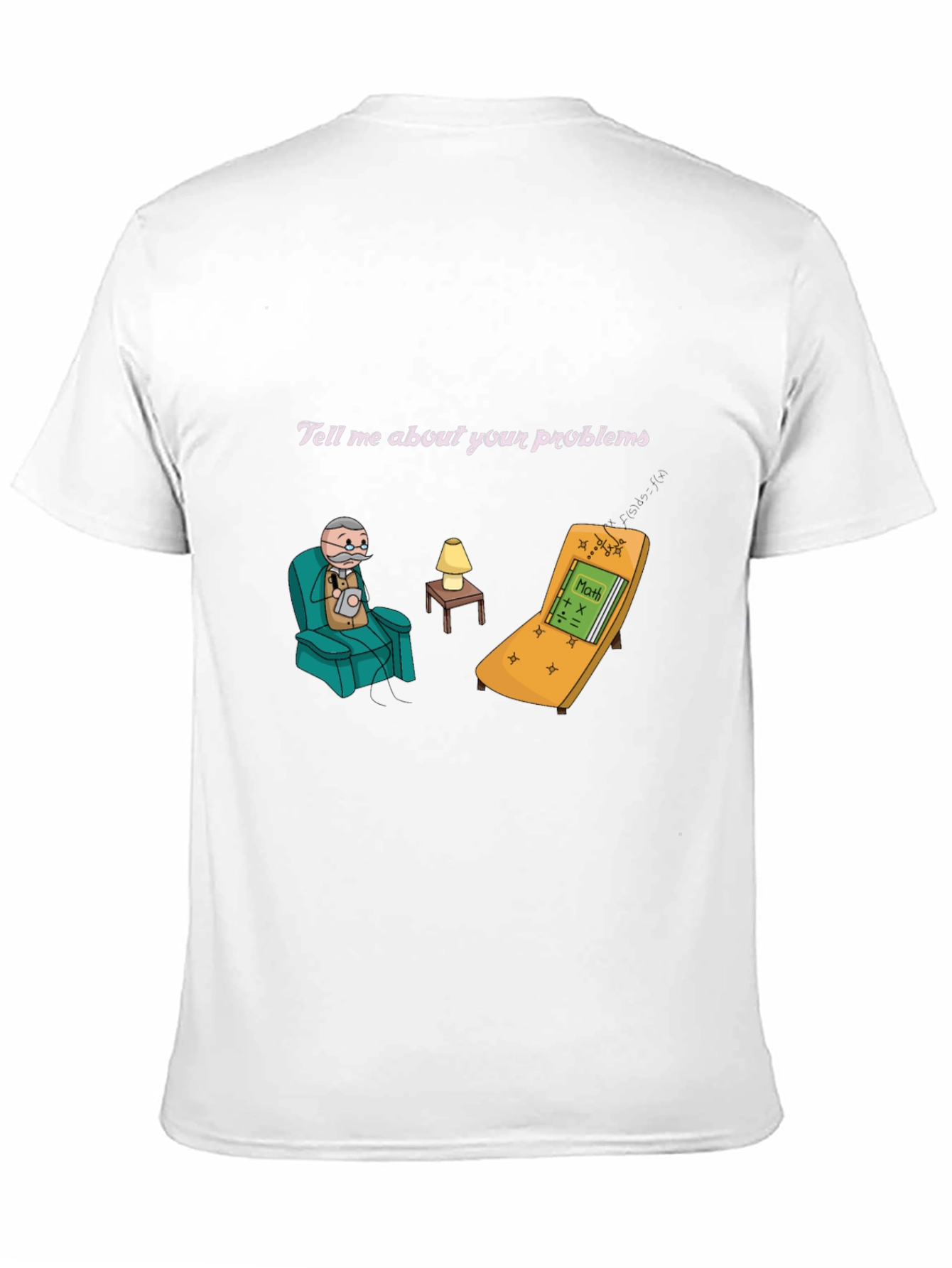 Black Math Problems Therapy T-Shirt view 11
