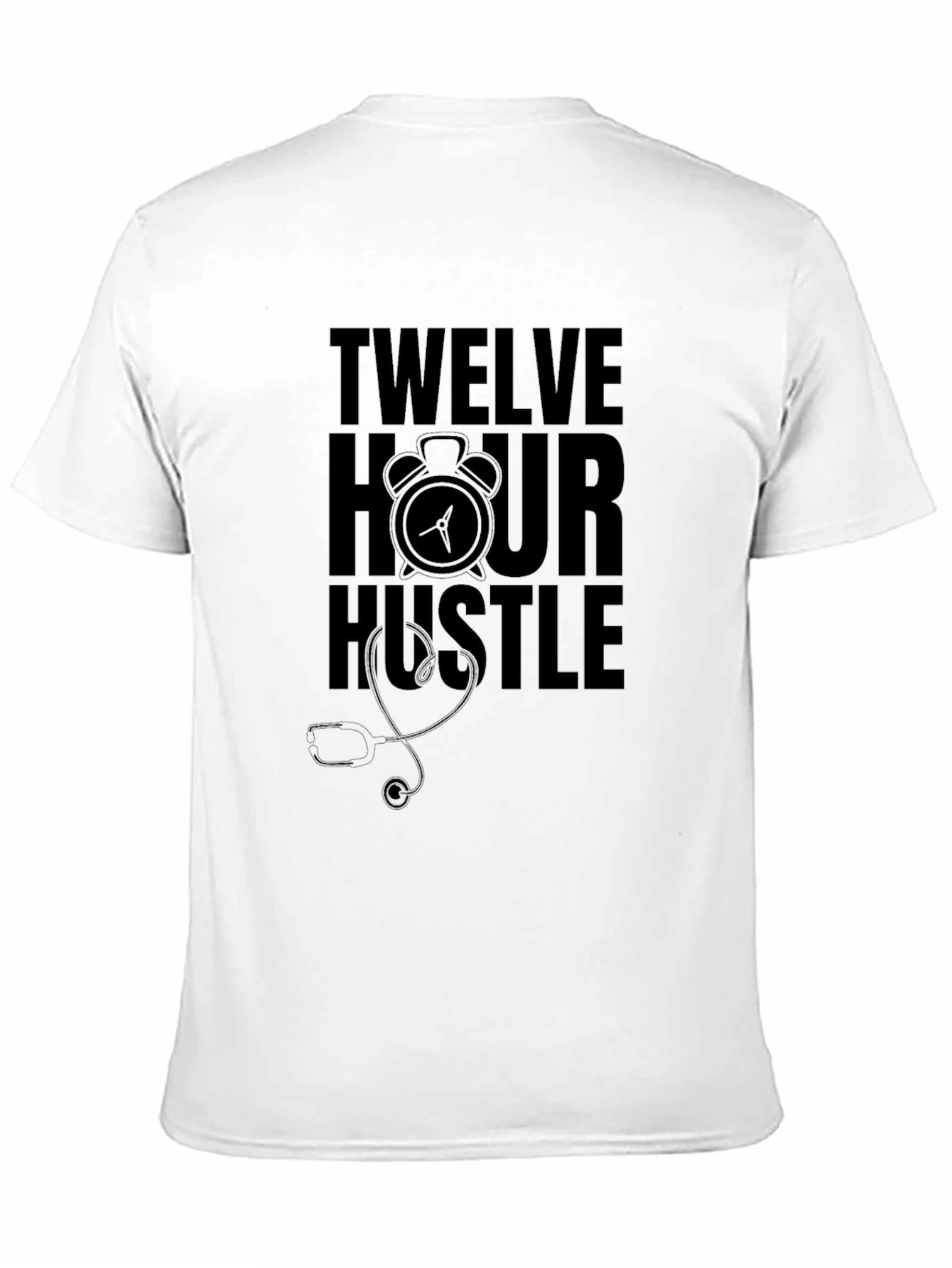 Black Twelve Hour Hustle Graphic Tee view 11