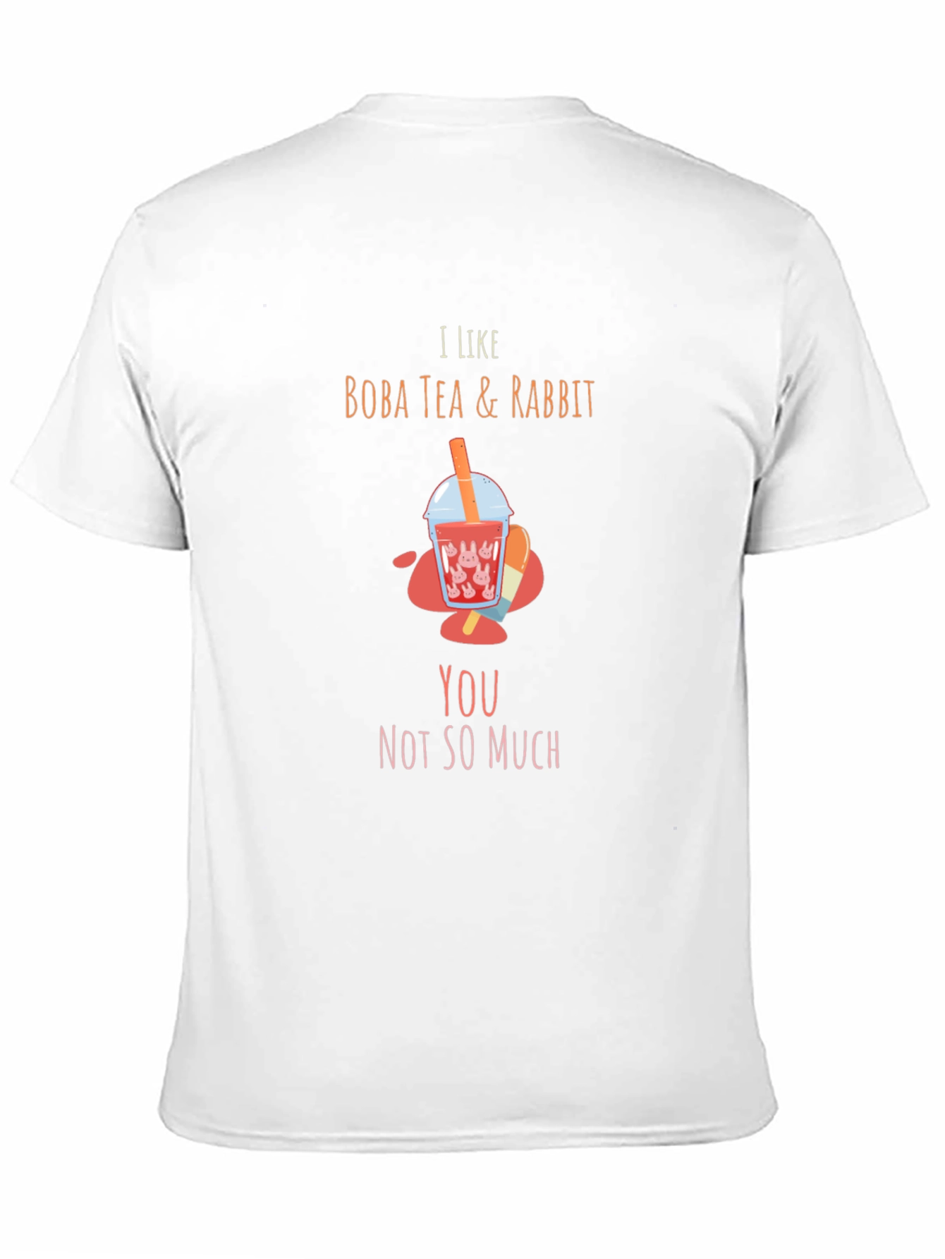 Black Boba Tea & Rabbit T-Shirt: I Like Boba, Not You! view 11