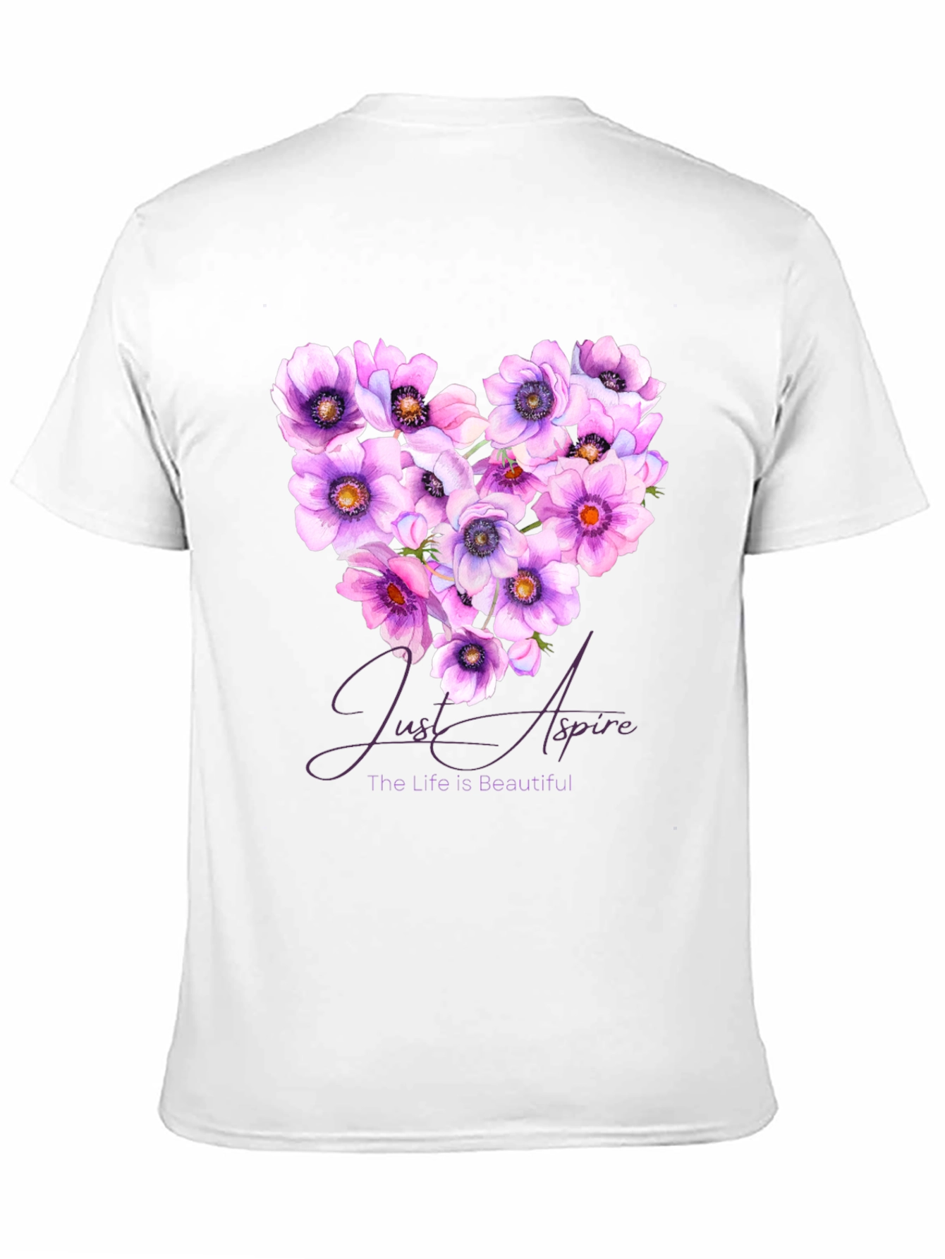 Floral Heart T-Shirt: Just Aspire - 11