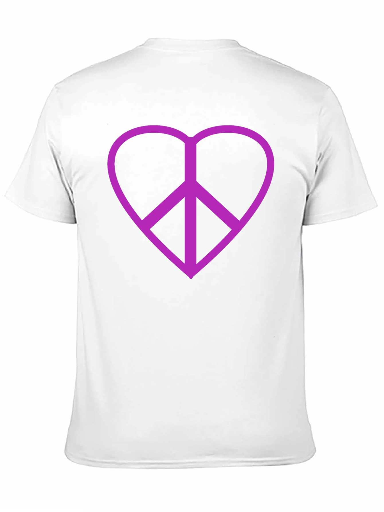 Black Peace Heart T-Shirt - Black Cotton Blend view 11