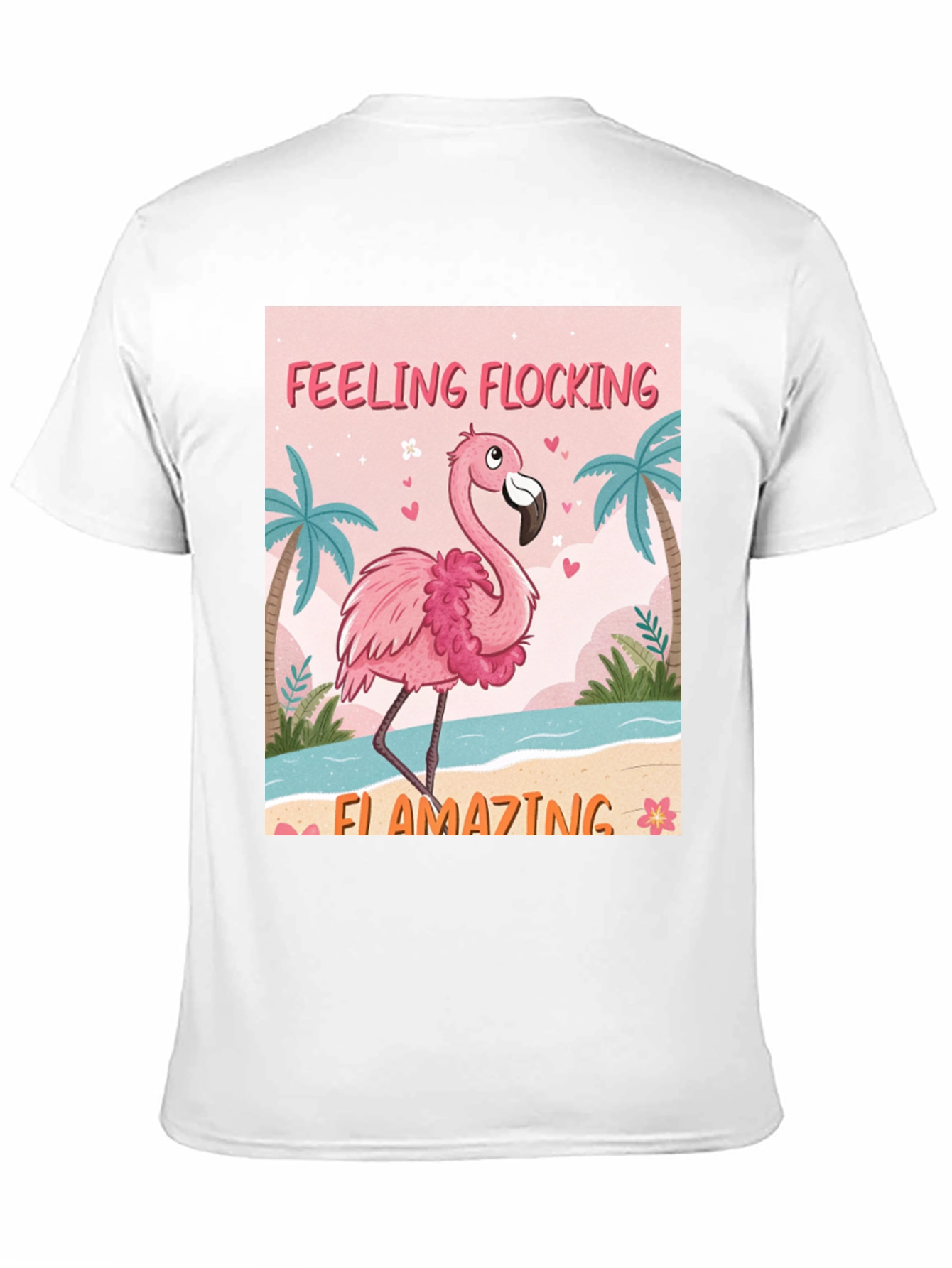 Black Feeling Flocking Flamazing Flamingo Graphic Tee view 11