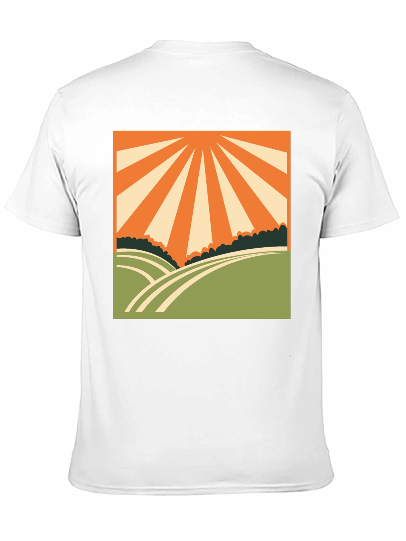 Black Retro Sunrise Graphic Tee - Vintage Inspired Design view 11