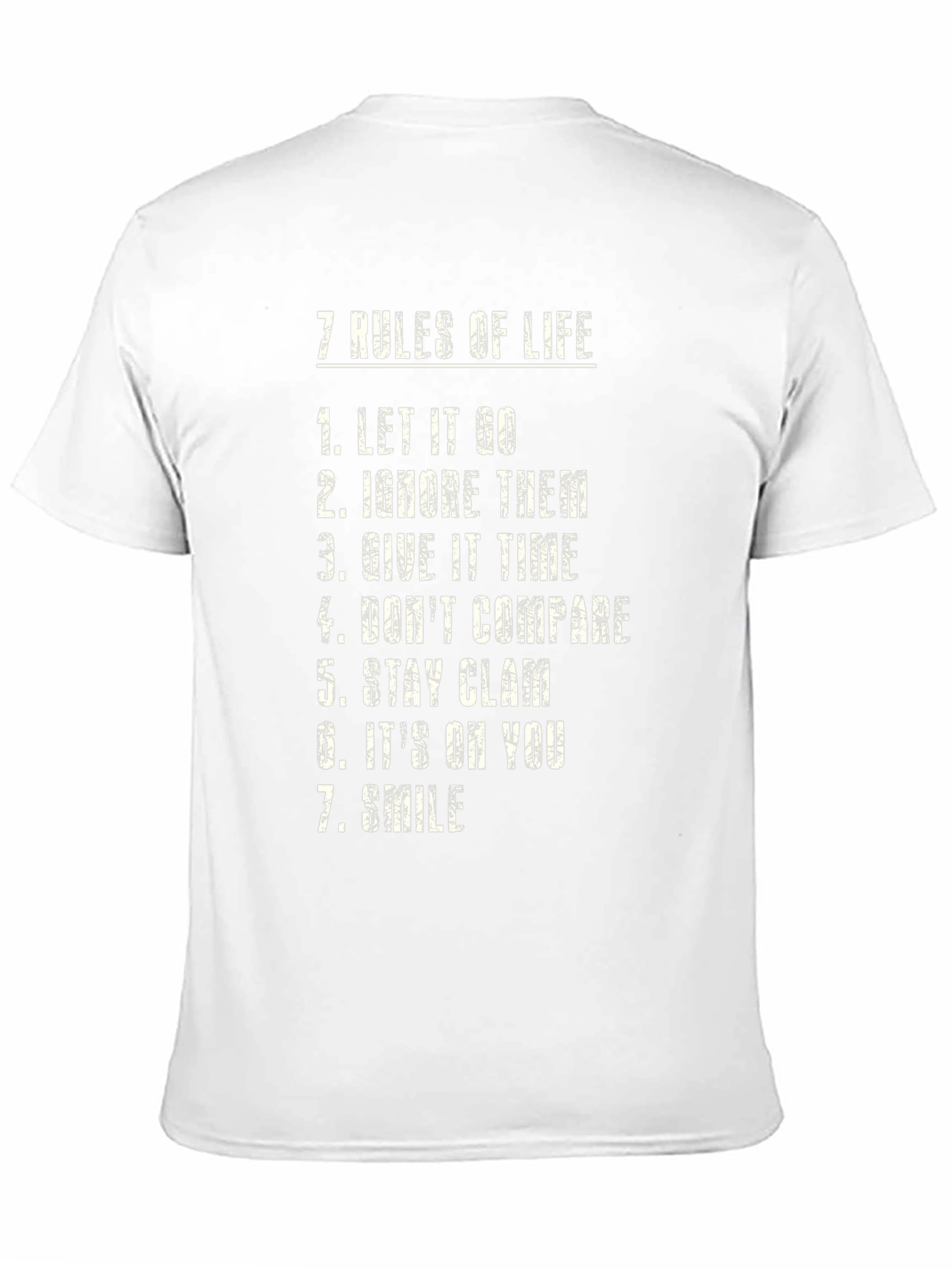Black 7 Rules Of Life T-Shirt - Inspirational Message view 11