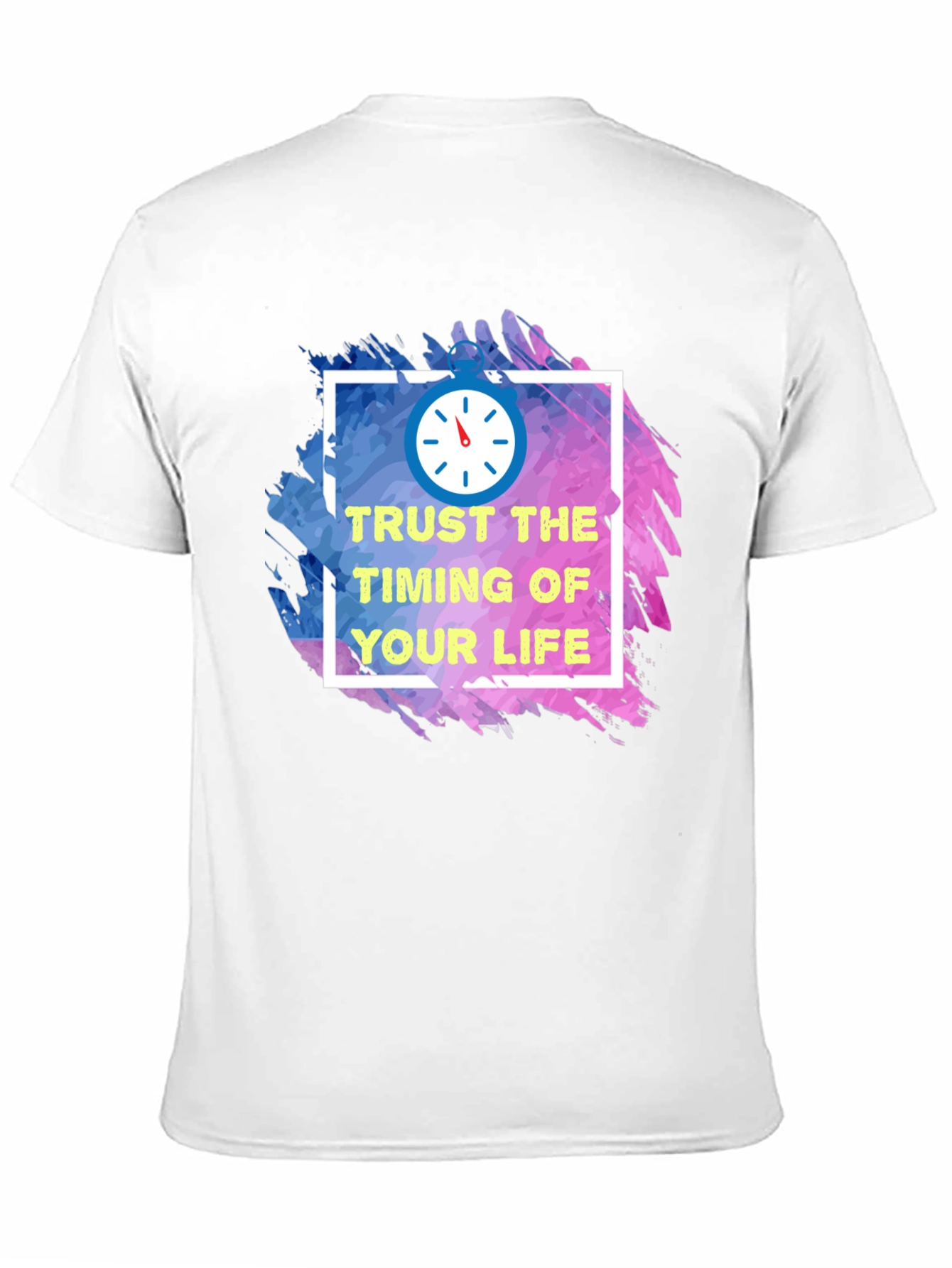 Black Trust the Timing of Your Life T-Shirt view 11