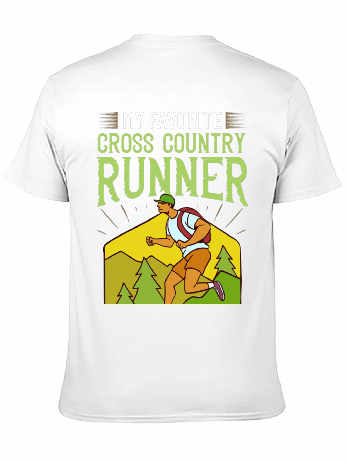 Black My Favorite Cross Country Runner Graphic T-Shirt view 11