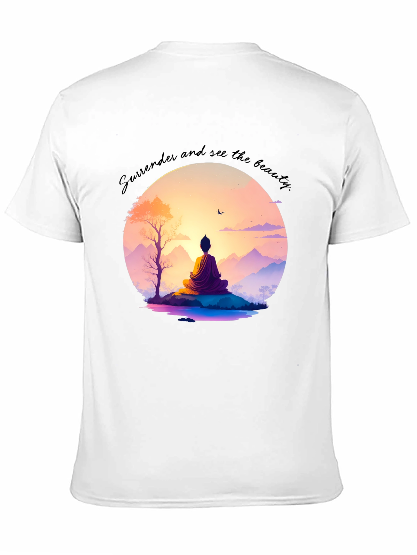 Black Meditative Zen T-Shirt view 11