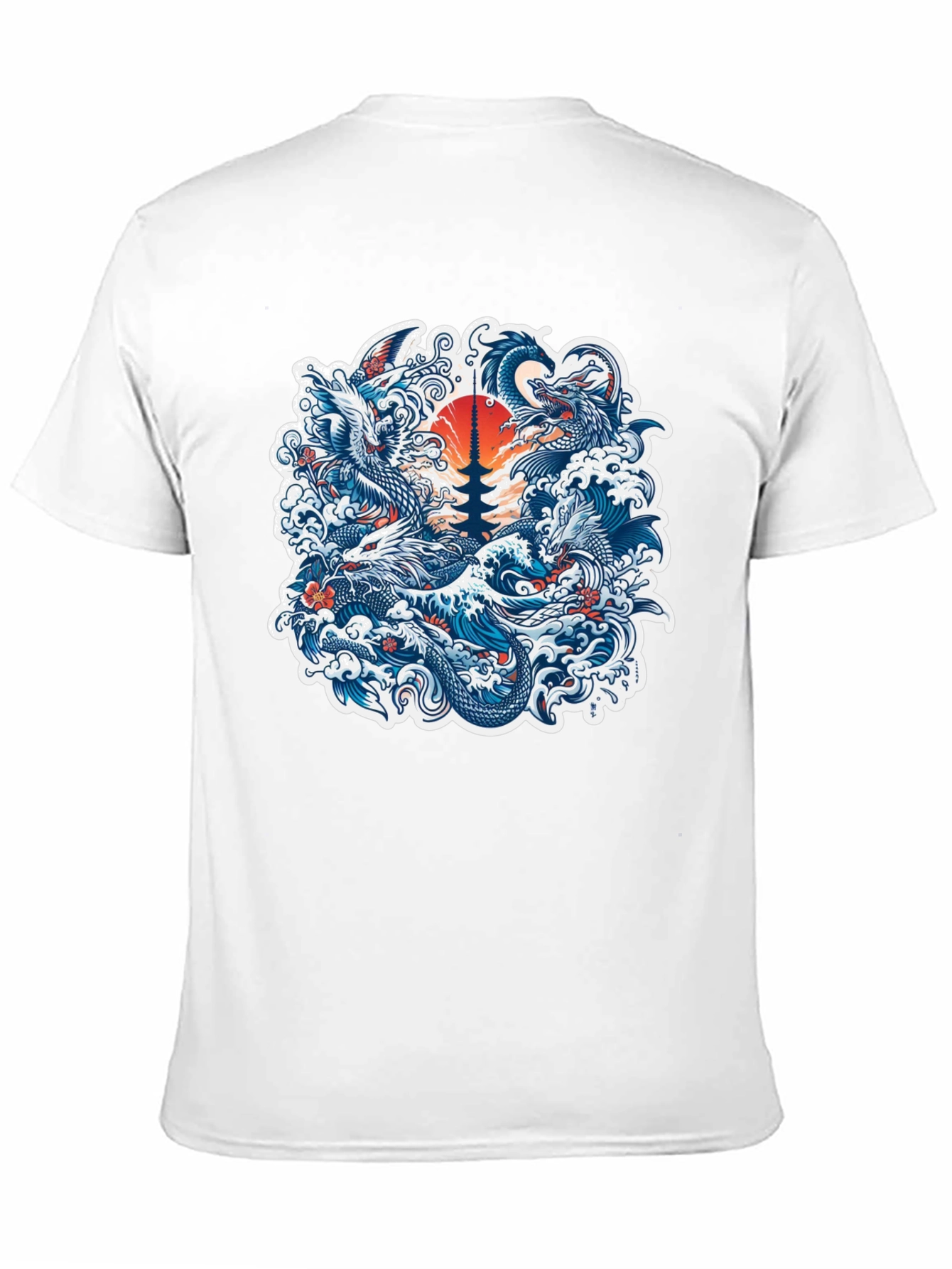 Black Dragon Wave Graphic Tee view 11