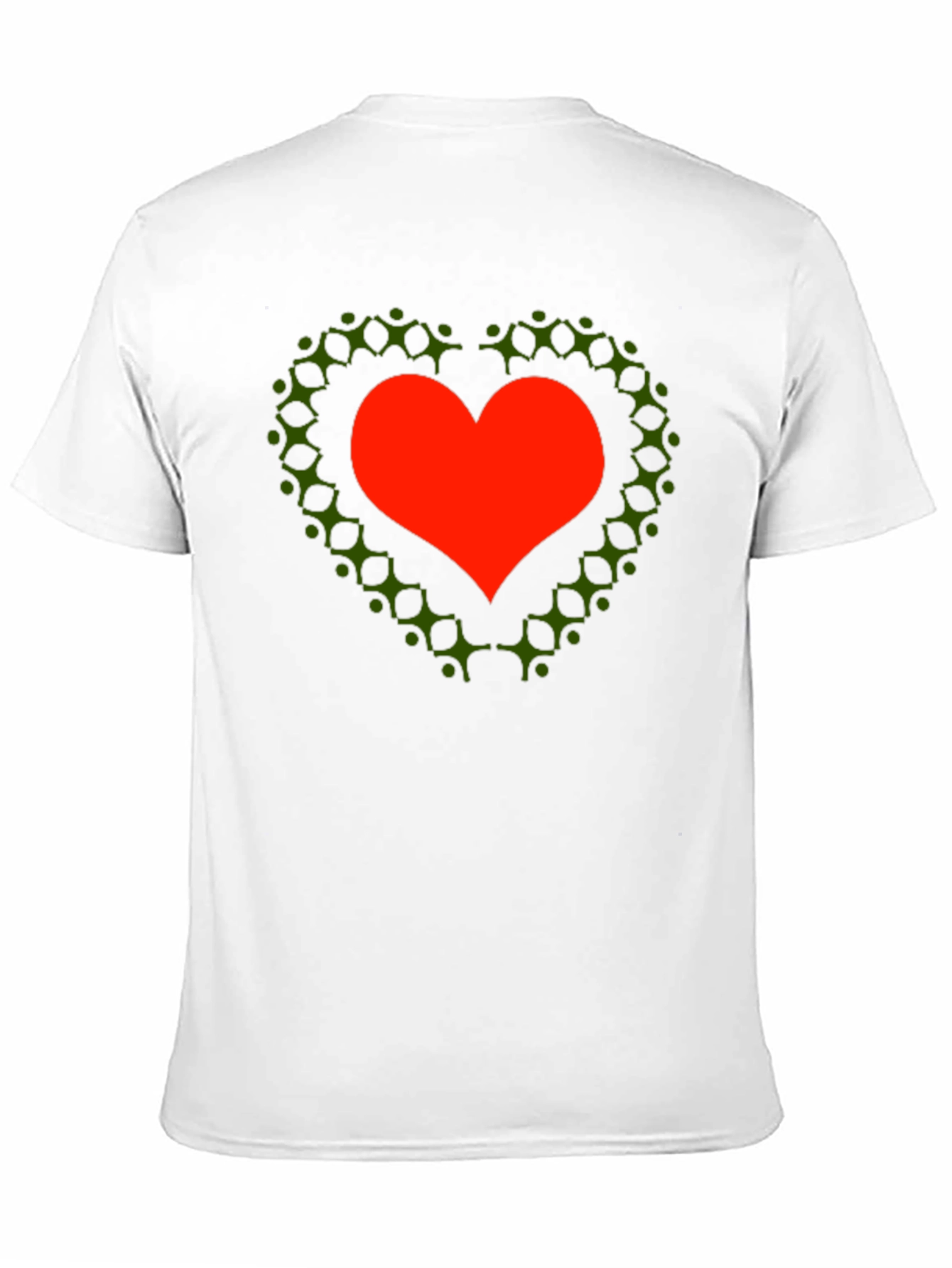 Black Heart of People T-Shirt - Black Cotton Crew Neck view 11