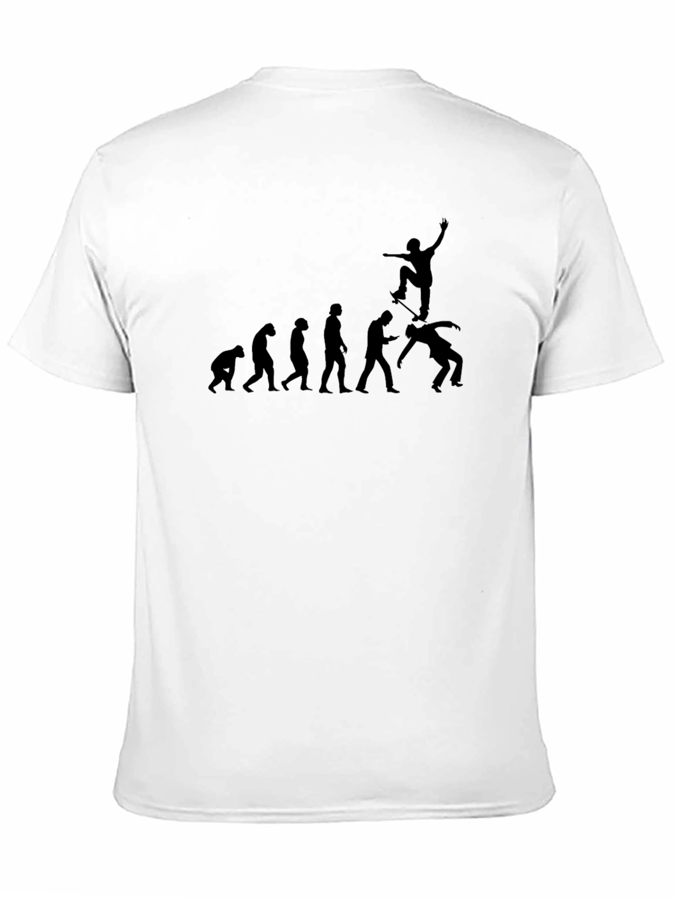 Black Skate Evolution Graphic Tee - Black Cotton T-Shirt view 11