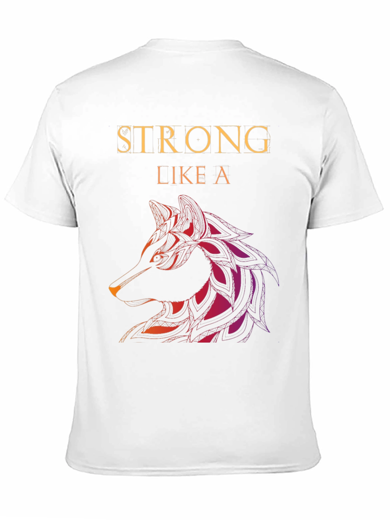 Black Strong Like a Wolf Graphic Tee view 11