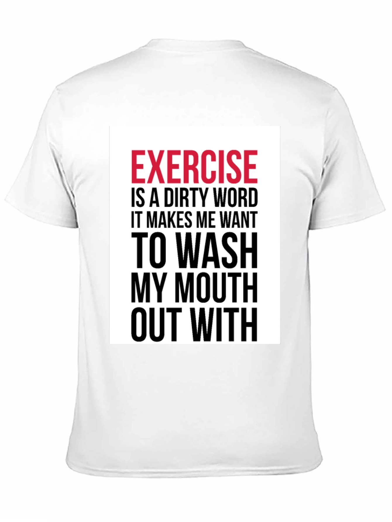 Black Funny Exercise T-Shirt - Dirty Word Graphic Tee view 11