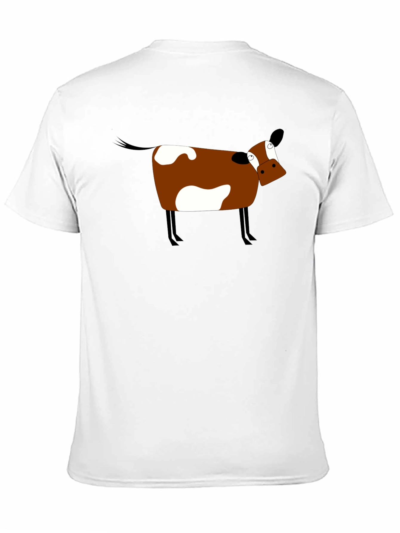 Black Funny Cow Graphic Tee - Black Cotton T-Shirt view 11