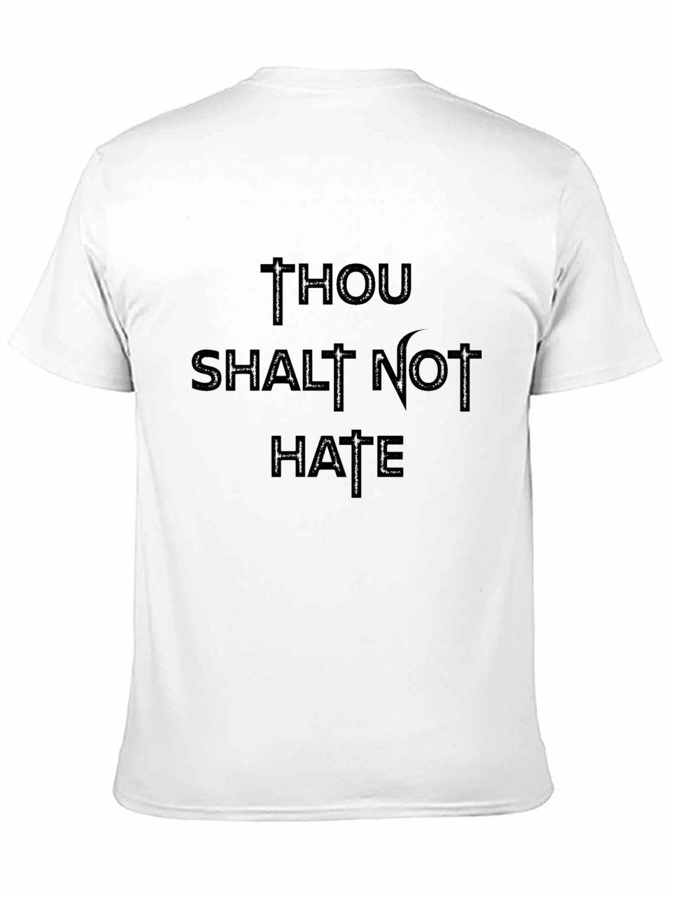 Black Thou Shalt Not Hate Graphic Tee - Black view 11