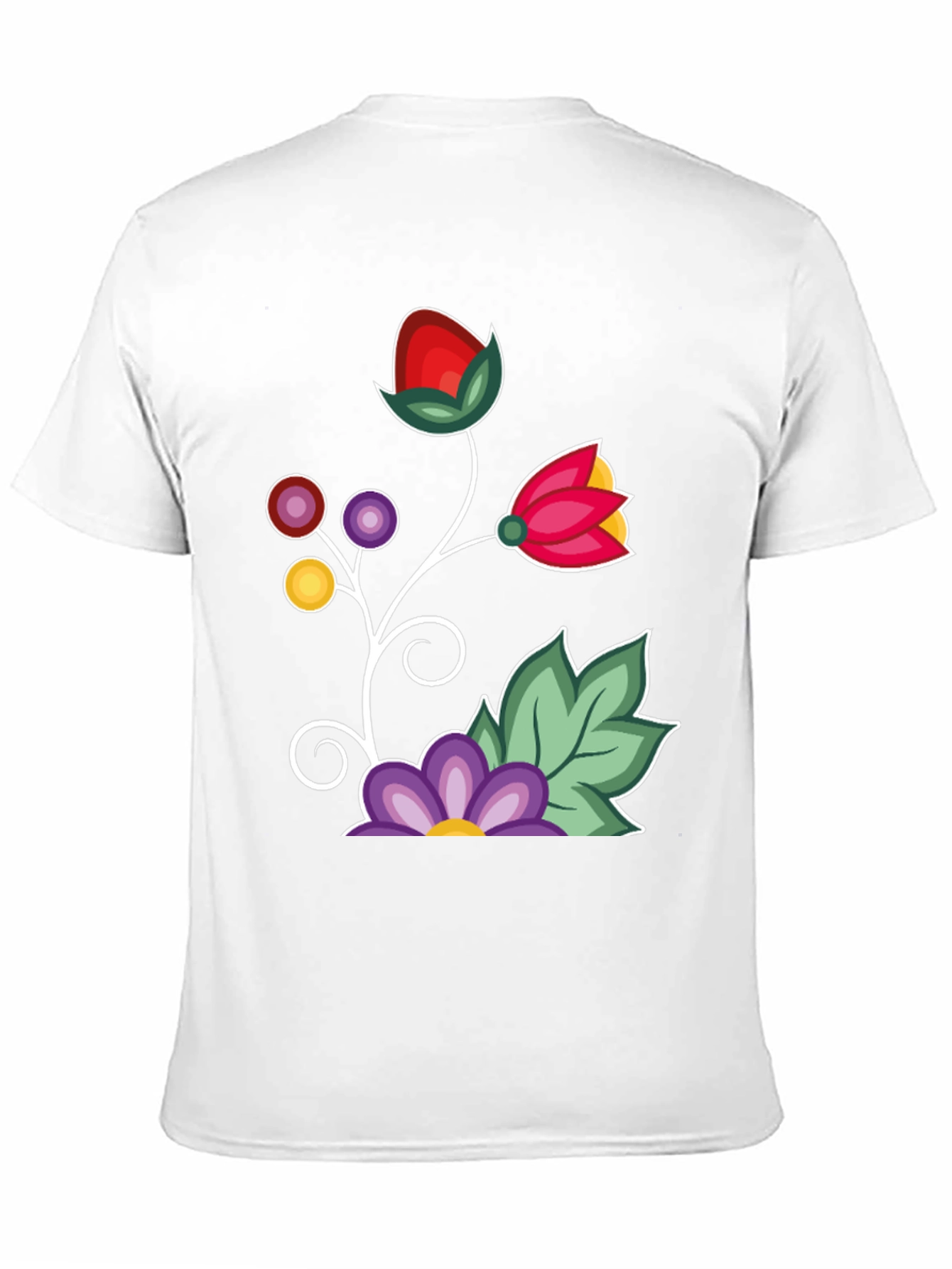 Black Floral Graphic T-Shirt - Black Casual Tee view 11