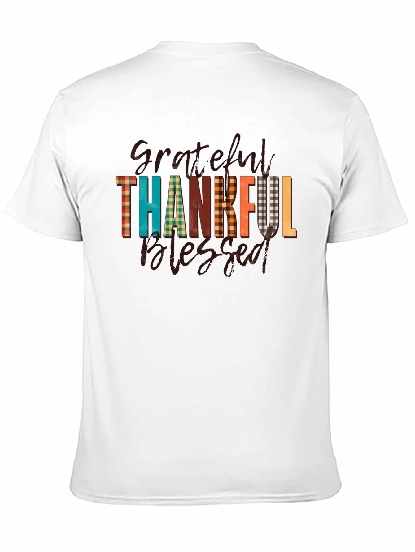 Black Grateful Thankful Blessed Black T-Shirt view 11